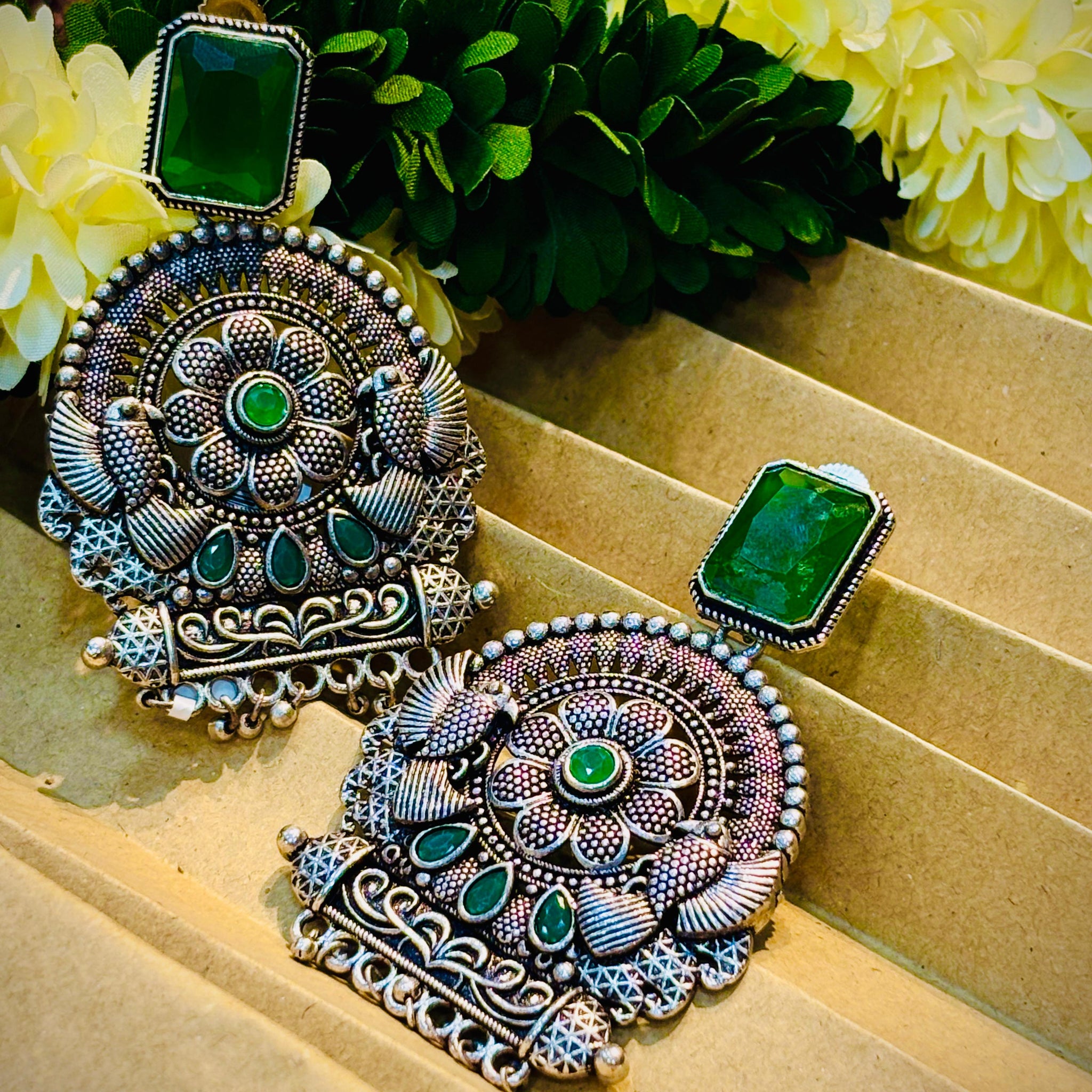 BLACK METAL EARRINGS LLB268