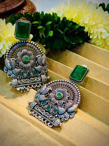 BLACK METAL EARRINGS LLB268