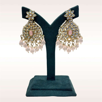 White Stoned jumkas Earrings | llb976