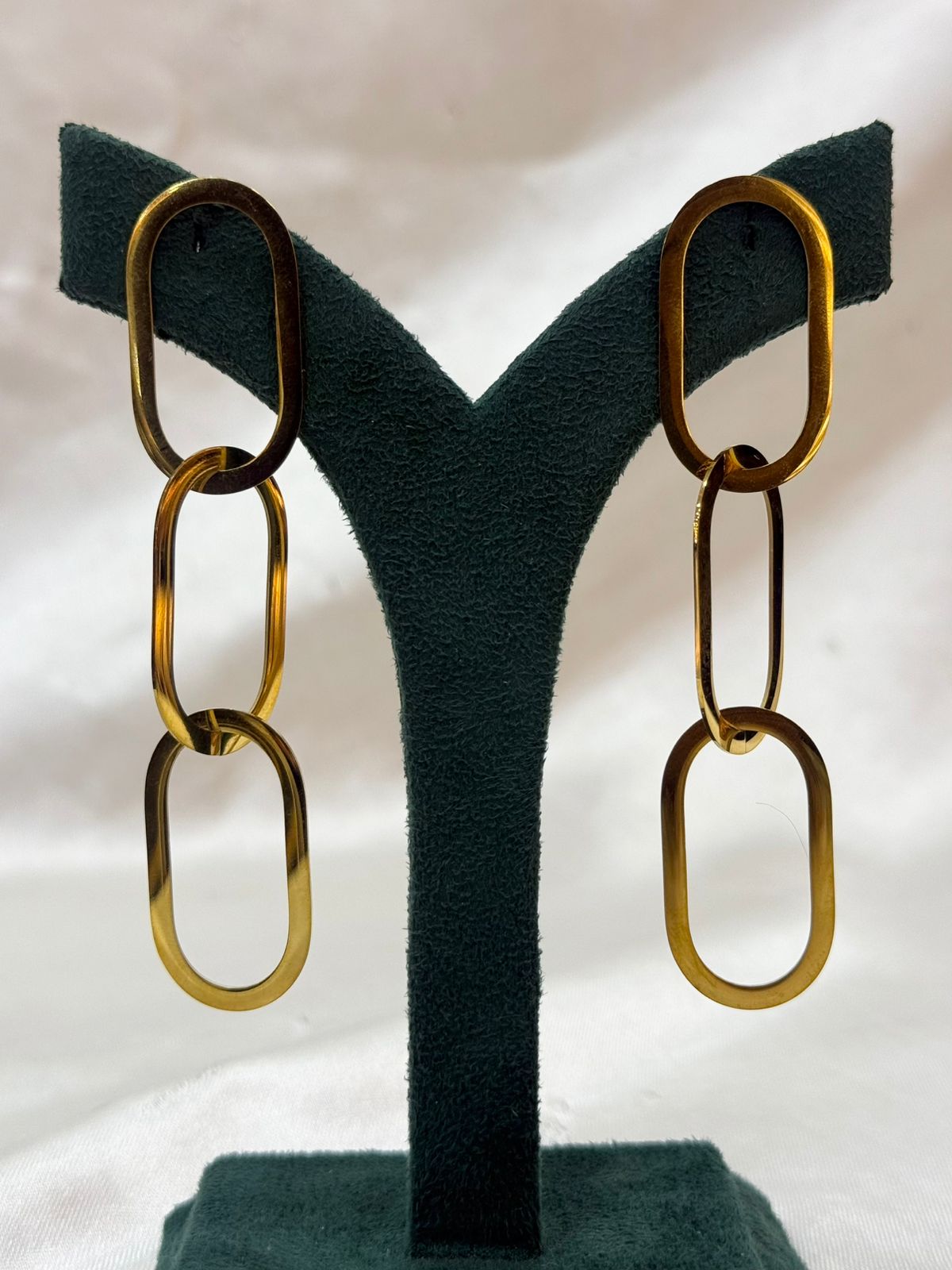 Modern Gold & Tortoise Shell Link Drop Earrings for Women ,llb674