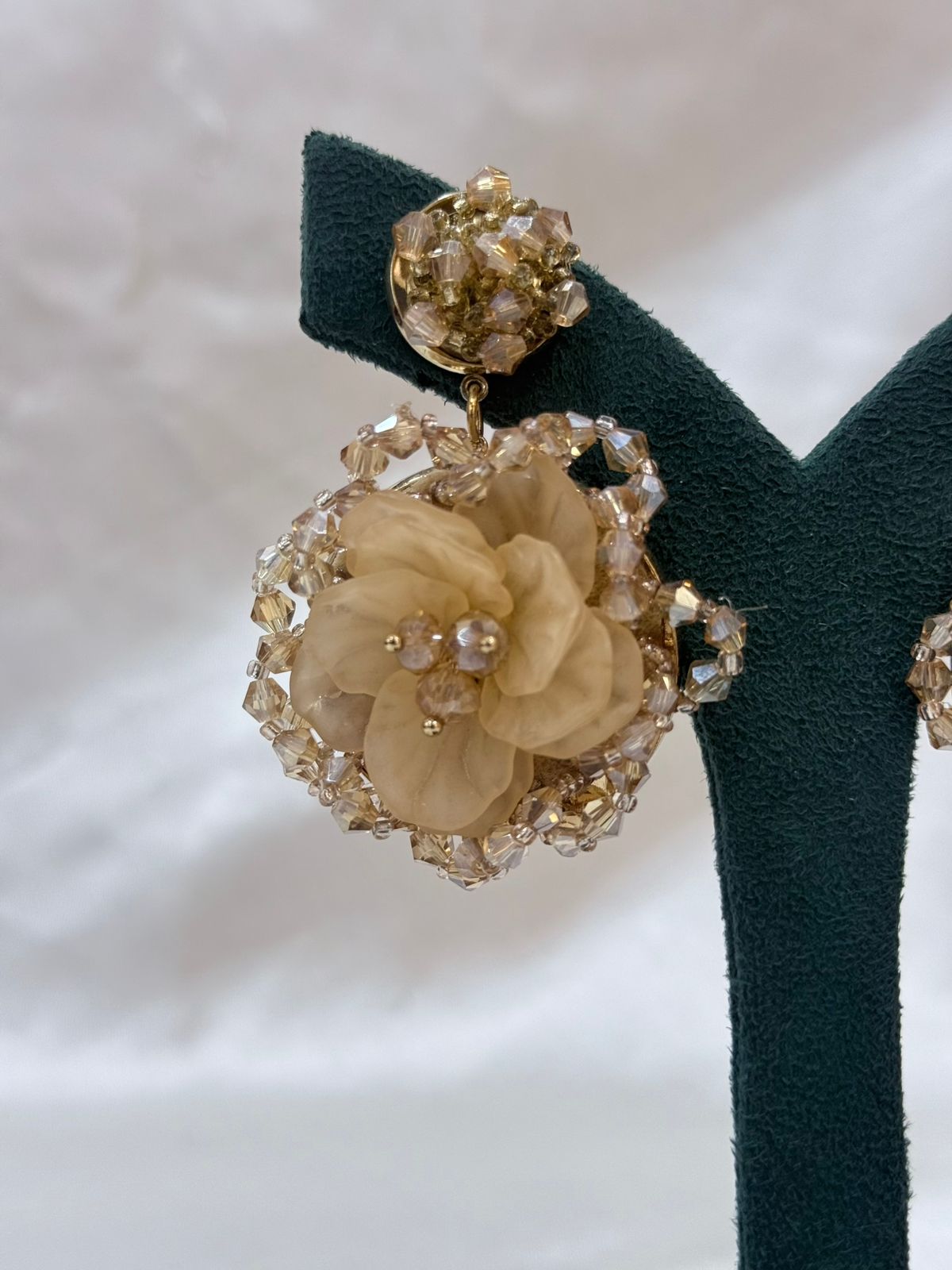 Luxury Floral Crystal Drop Earrings for Women,llb678