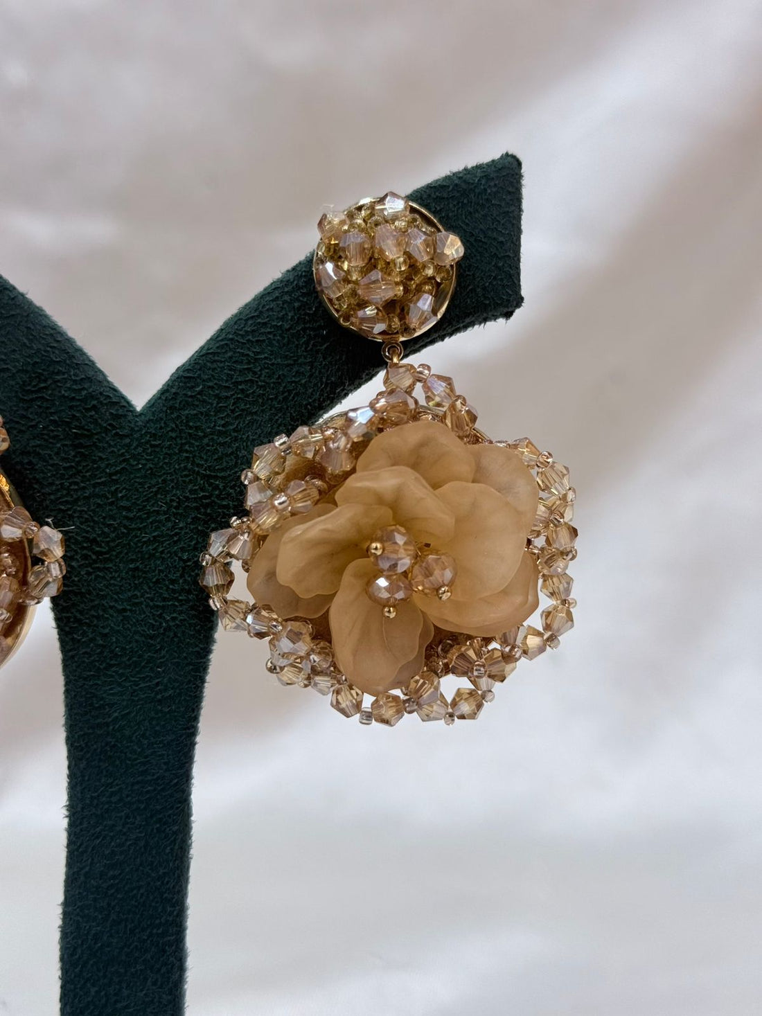 Luxury Floral Crystal Drop Earrings for Women,llb678