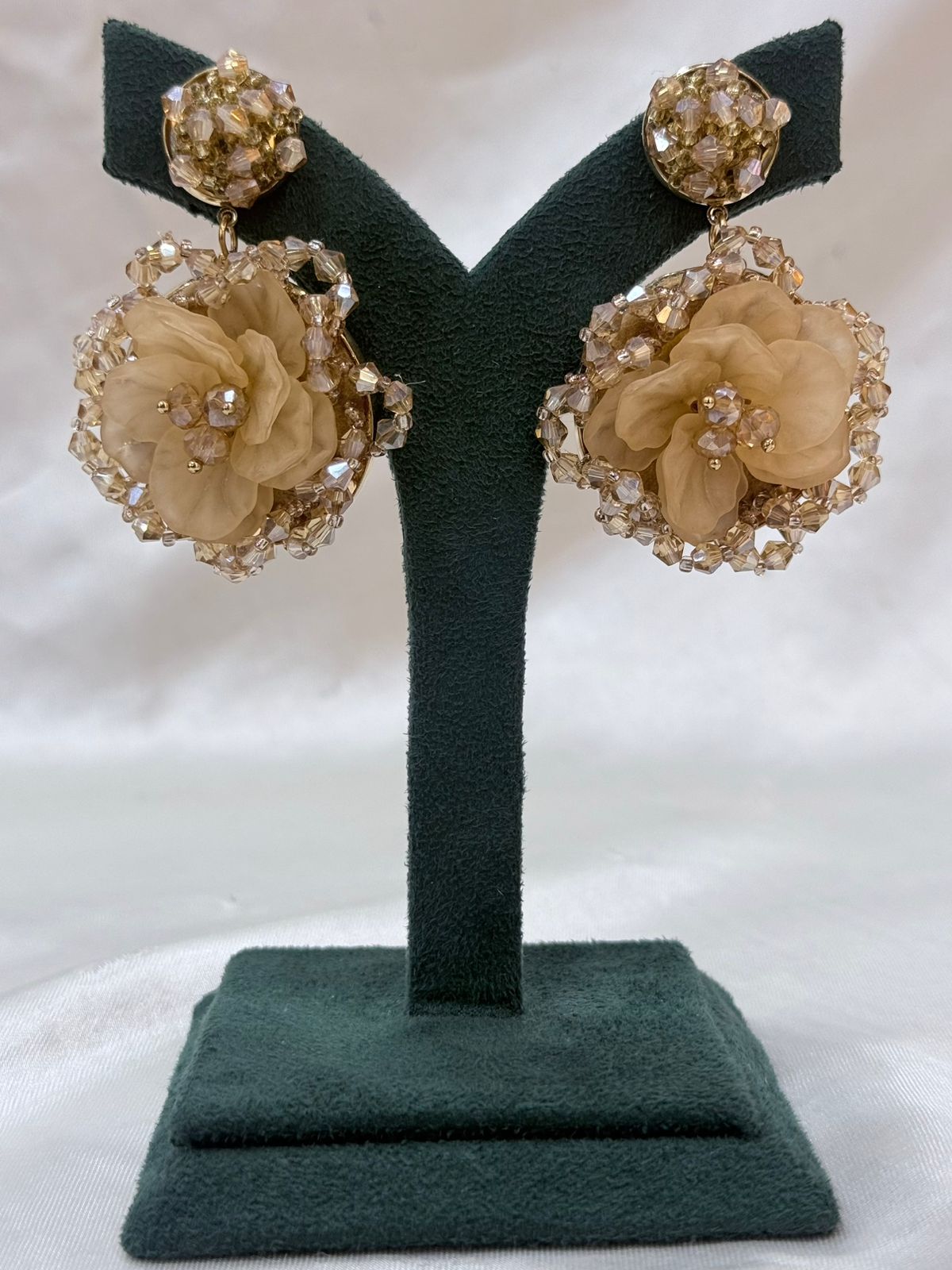 Luxury Floral Crystal Drop Earrings for Women,llb678