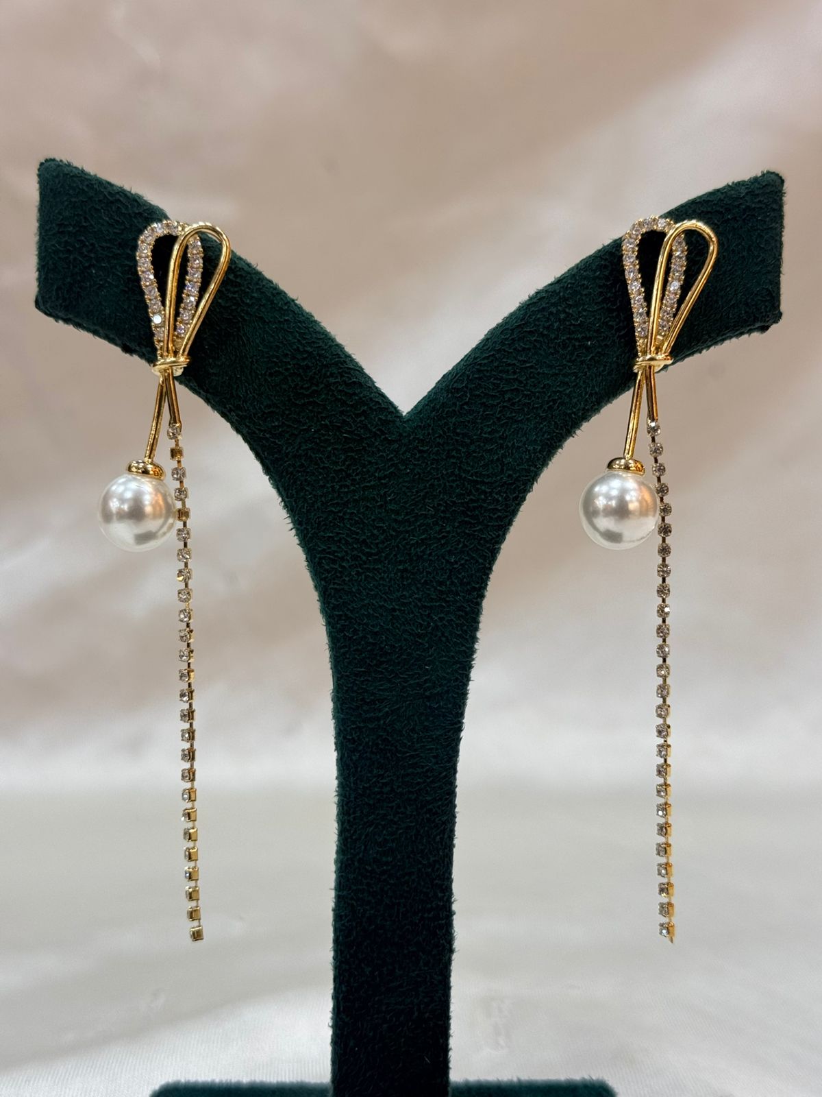 Rose Gold Floral Crystal Tassel Earrings for Women,llb695