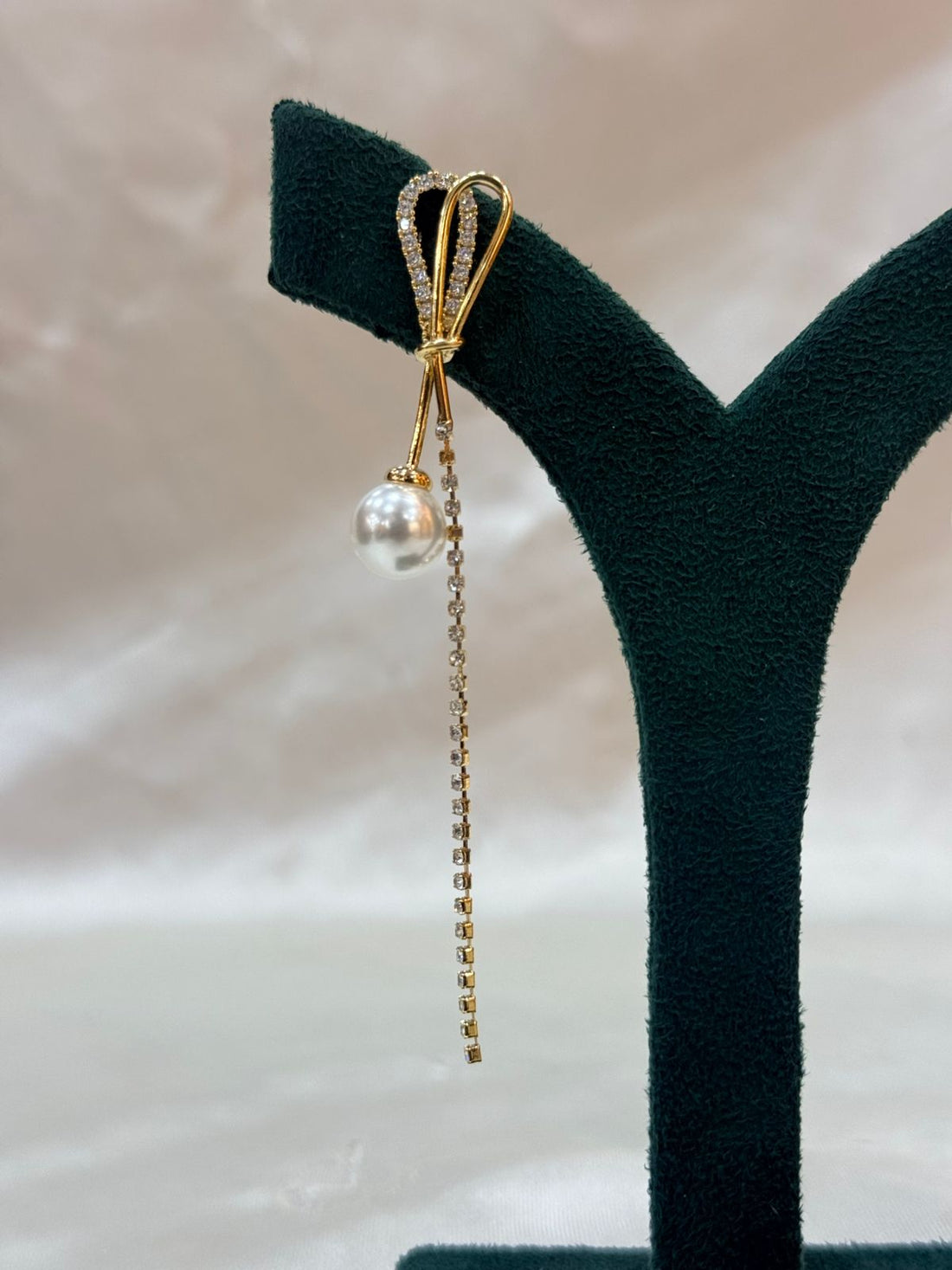 Rose Gold Floral Crystal Tassel Earrings for Women,llb695