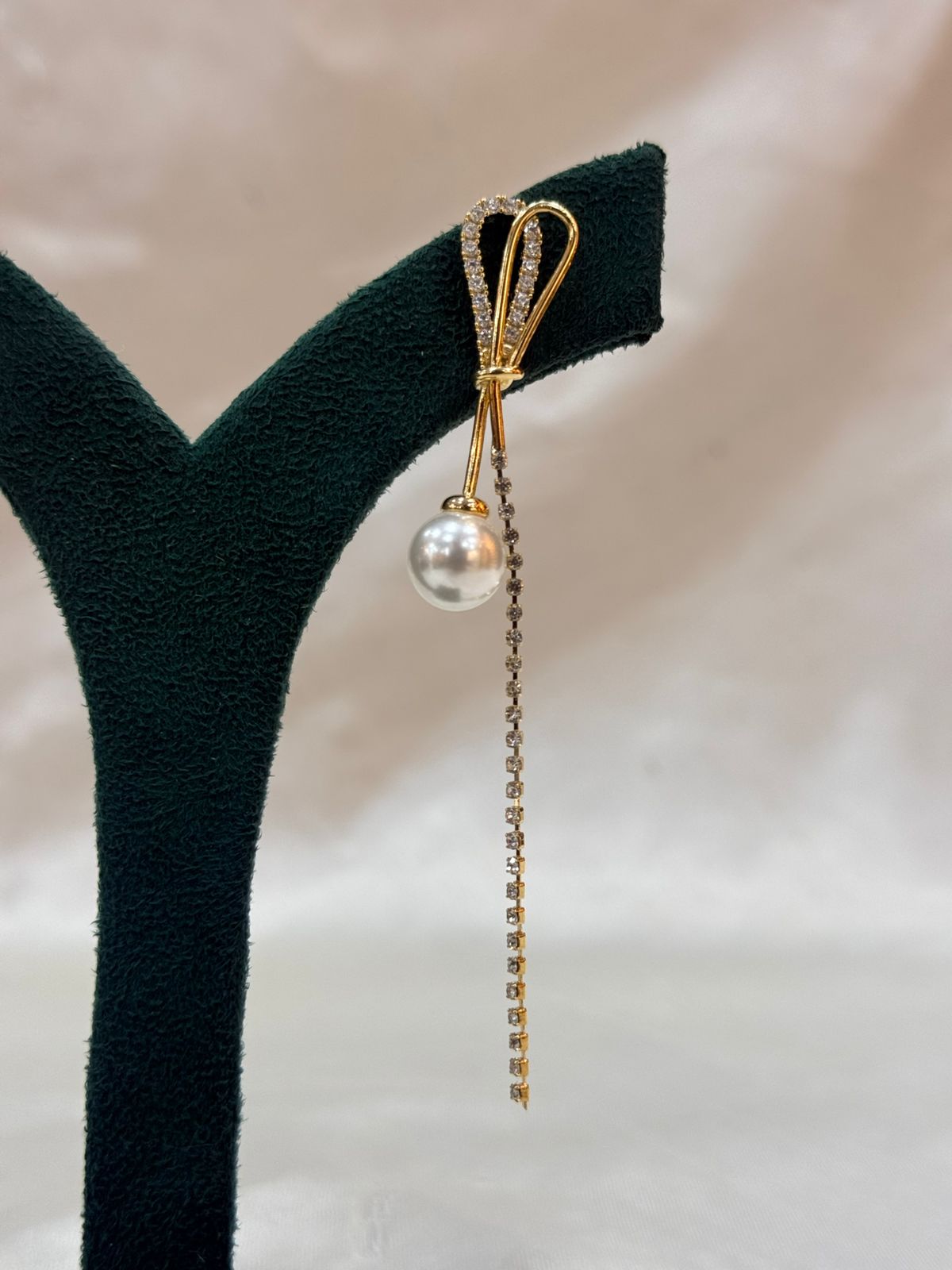 Rose Gold Floral Crystal Tassel Earrings for Women,llb695