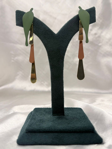 Modern Leaf Design Drop Earrings for Women,llb676