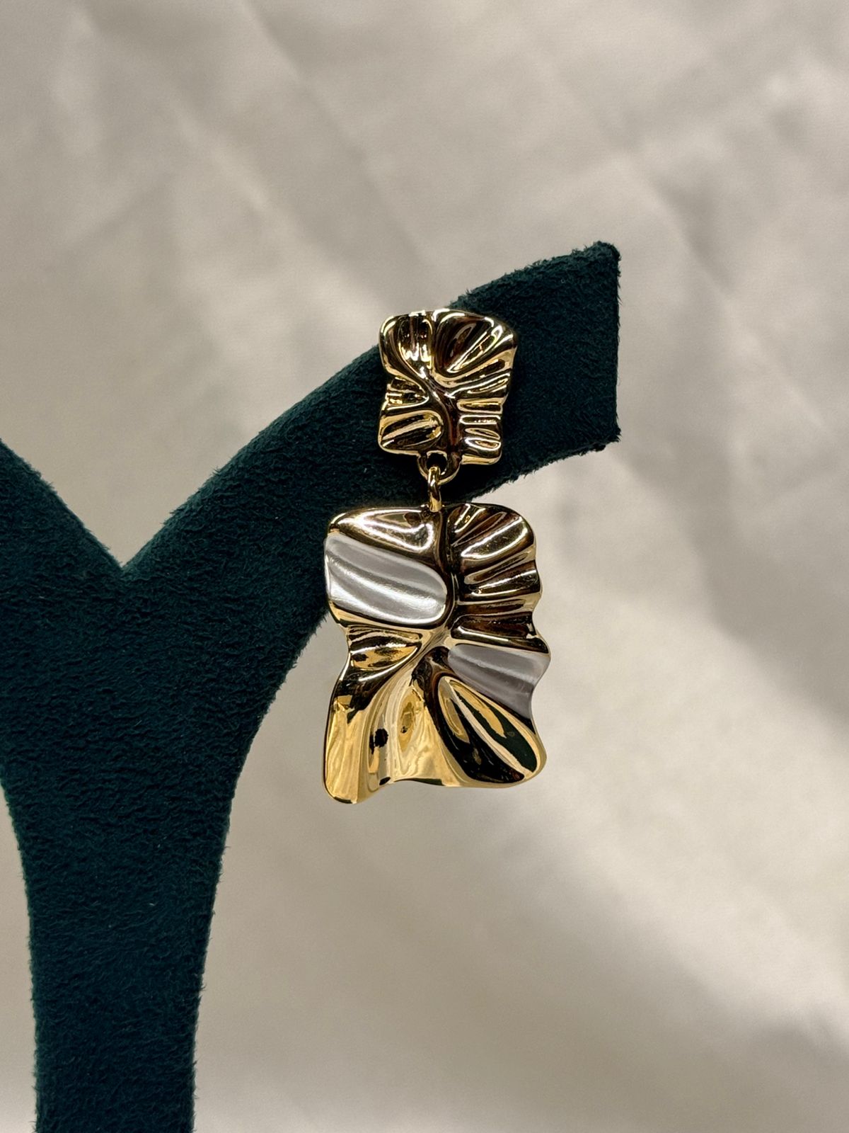 Gold Abstract Leaf Drop Earrings for Womenl,llb703