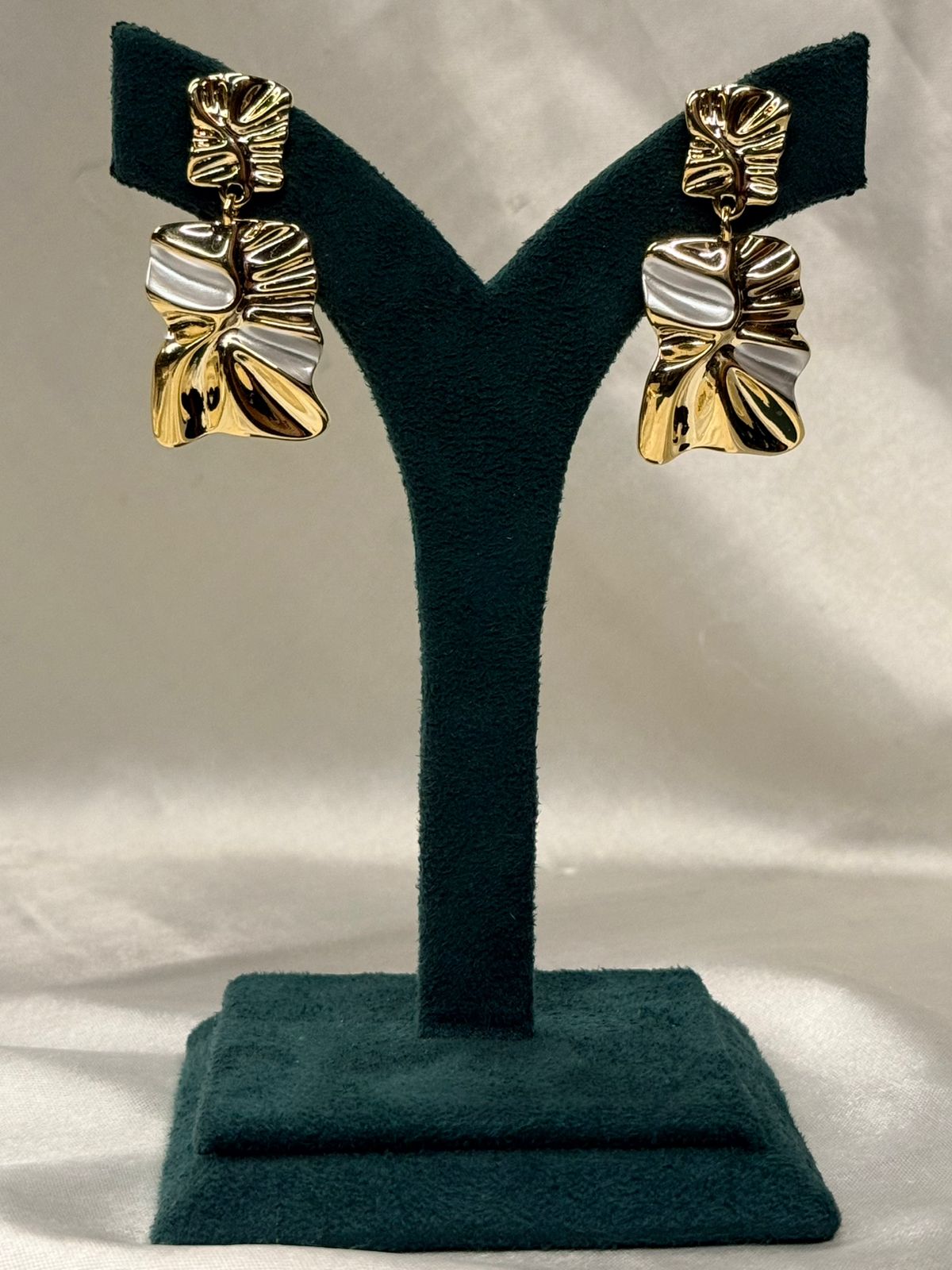 Gold Abstract Leaf Drop Earrings for Womenl,llb703