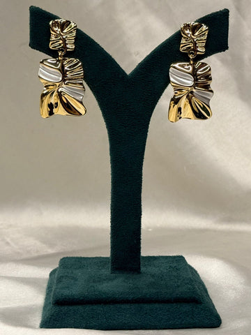 Gold Abstract Leaf Drop Earrings for Womenl,llb703
