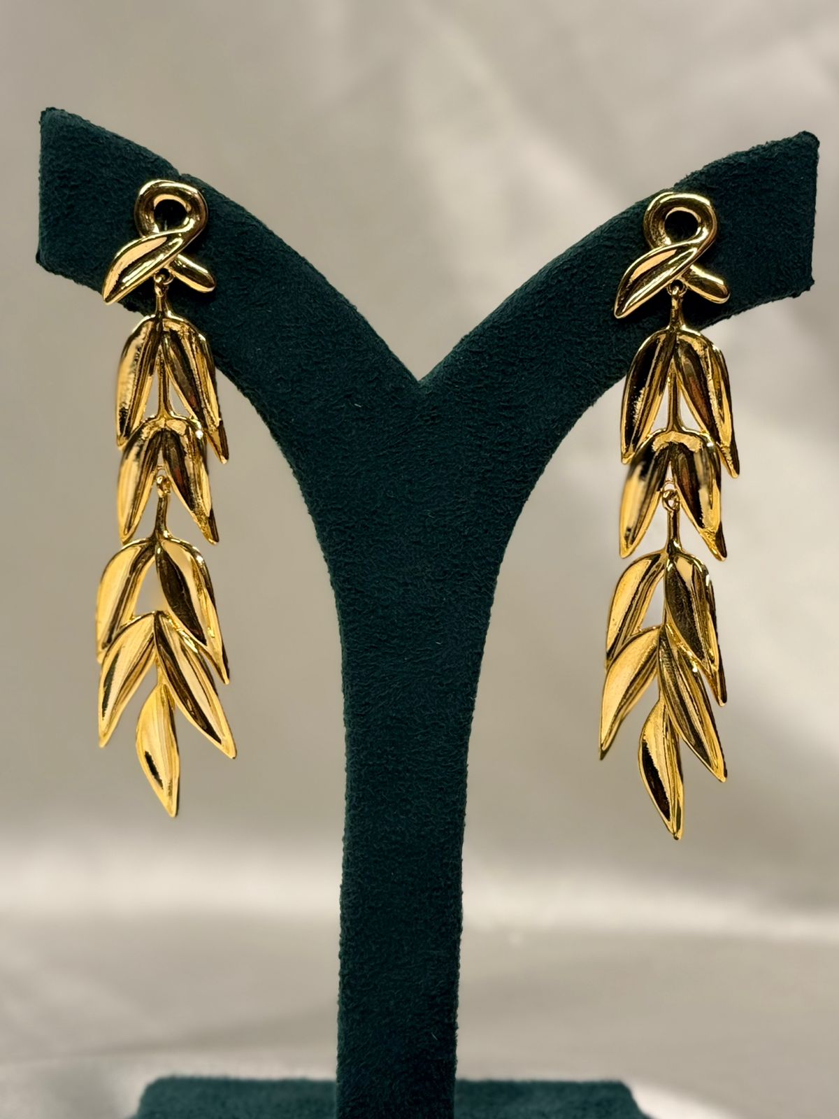 Gold Leaf Drop Earrings for Women,llb699