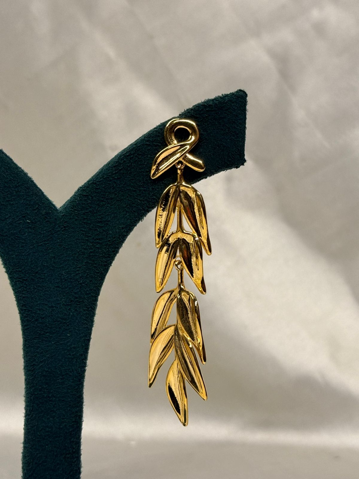 Gold Leaf Drop Earrings for Women,llb699
