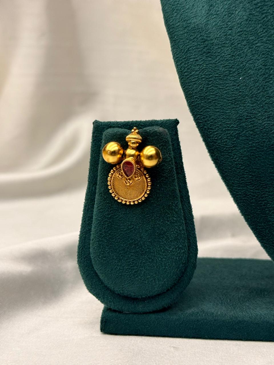 Ruby Red Stones and Classic Coin Motifs,llb741