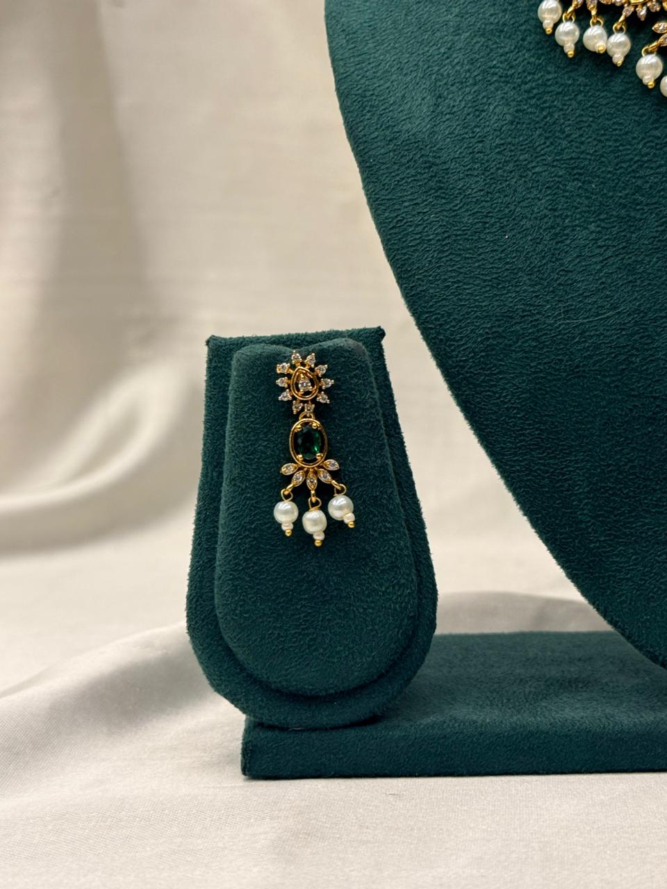 Antique Gold-Plated Emerald Green,llb745