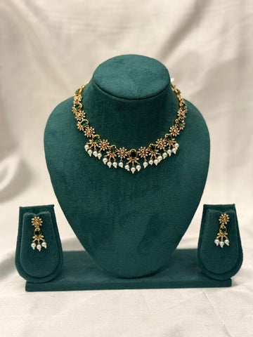 Antique Gold-Plated Emerald Green,llb745