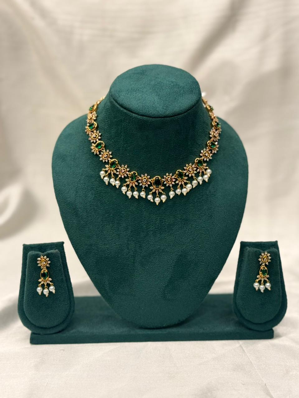 Antique Gold-Plated Emerald Green,llb745