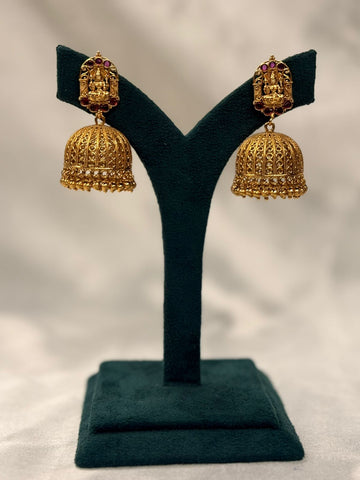 Traditional Lakshmi Temple Jhumka Earrings for Women ,llb732
