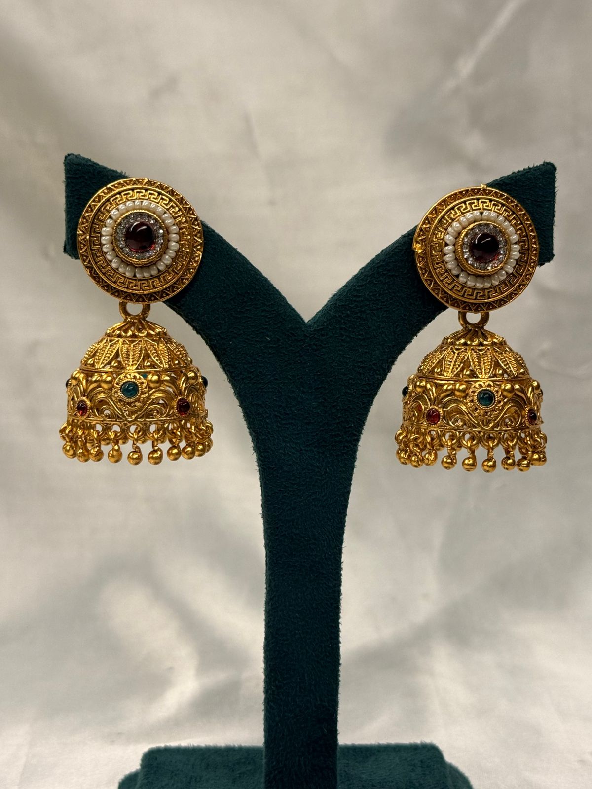 Gold-Plated Antique Jhumka,llb747