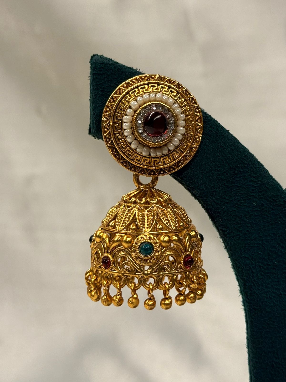 Gold-Plated Antique Jhumka,llb747