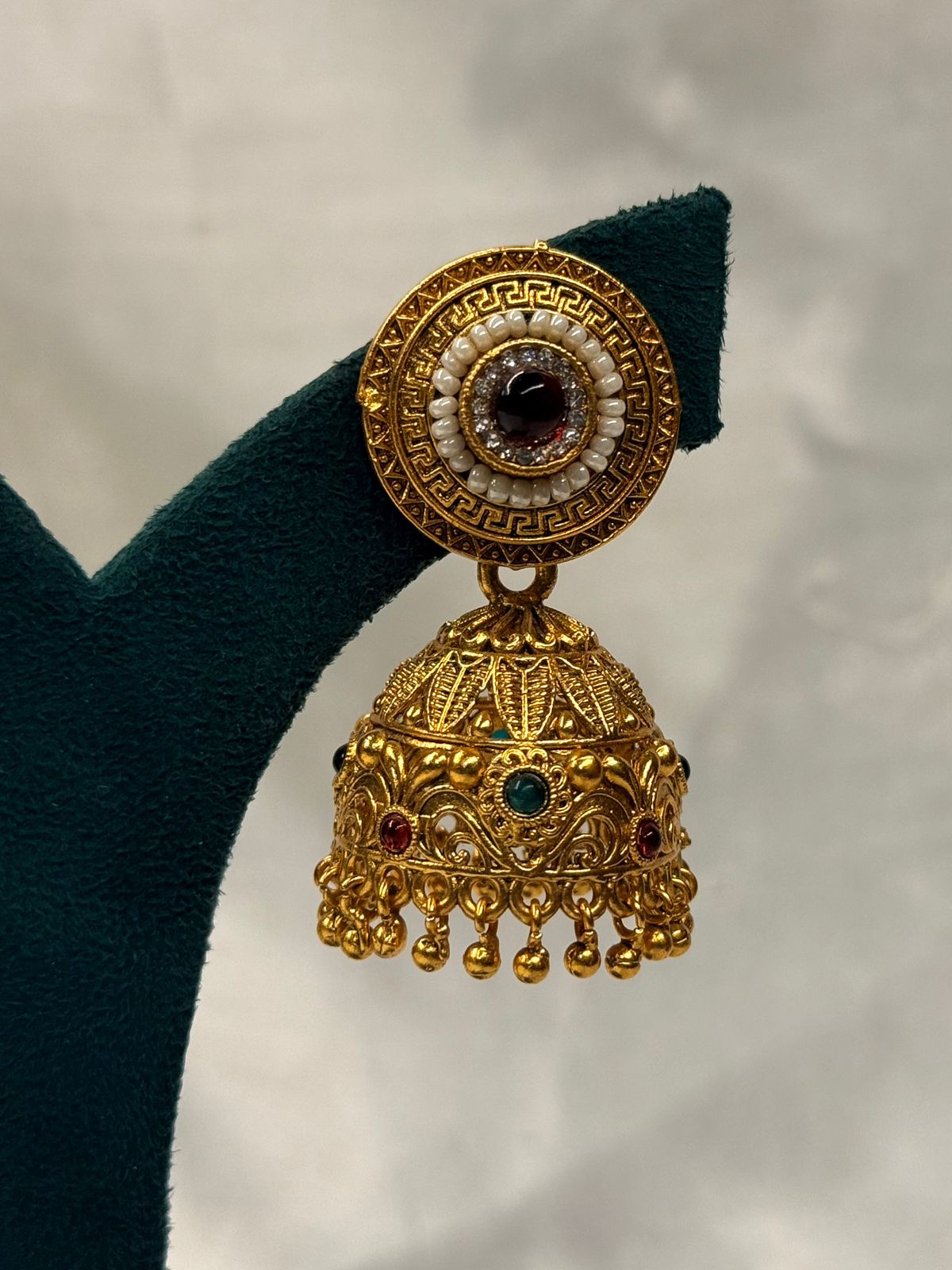 Gold-Plated Antique Jhumka,llb747