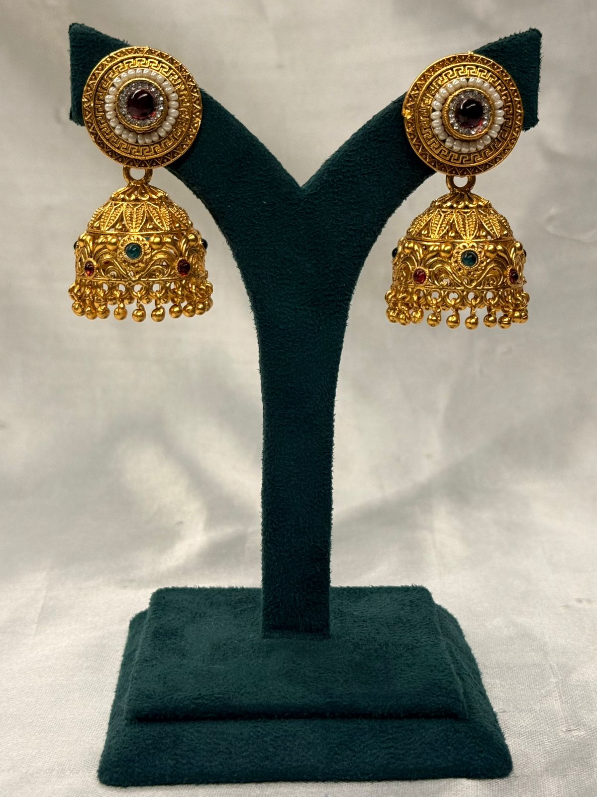 Gold-Plated Antique Jhumka,llb747