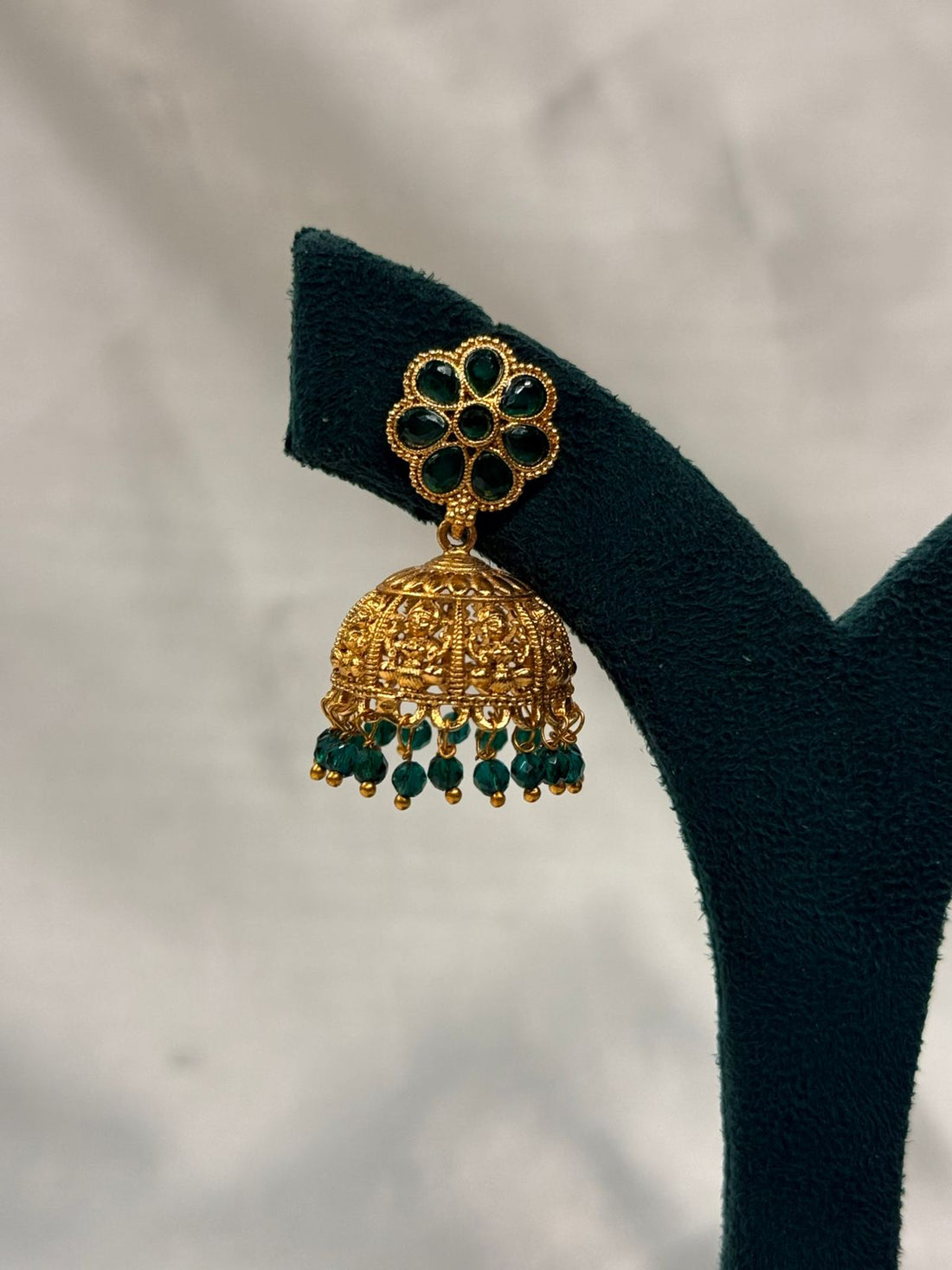 Traditional Gold Plated Temple Jhumka Earrings for Women,llb736