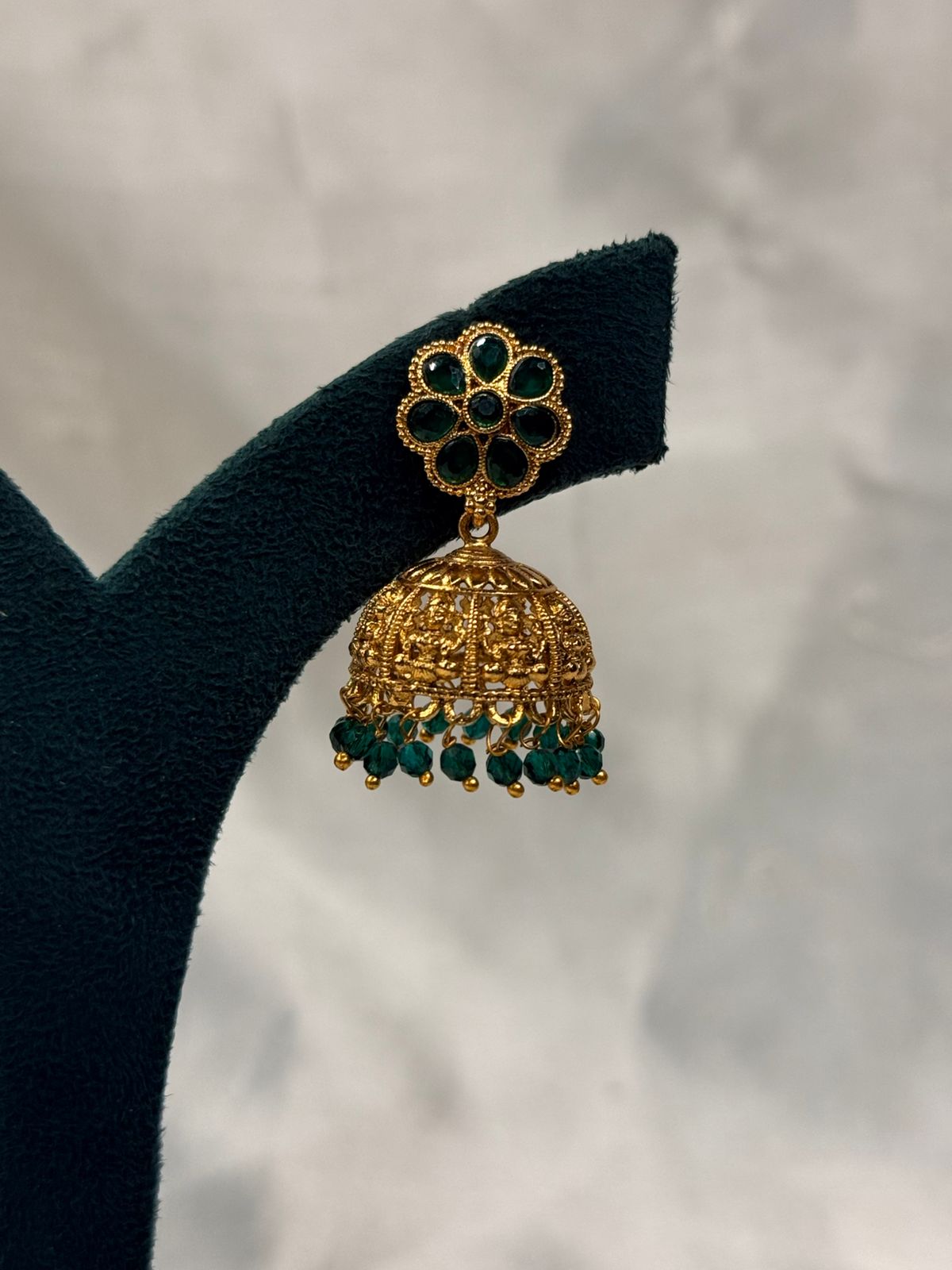 Traditional Gold Plated Temple Jhumka Earrings for Women,llb736