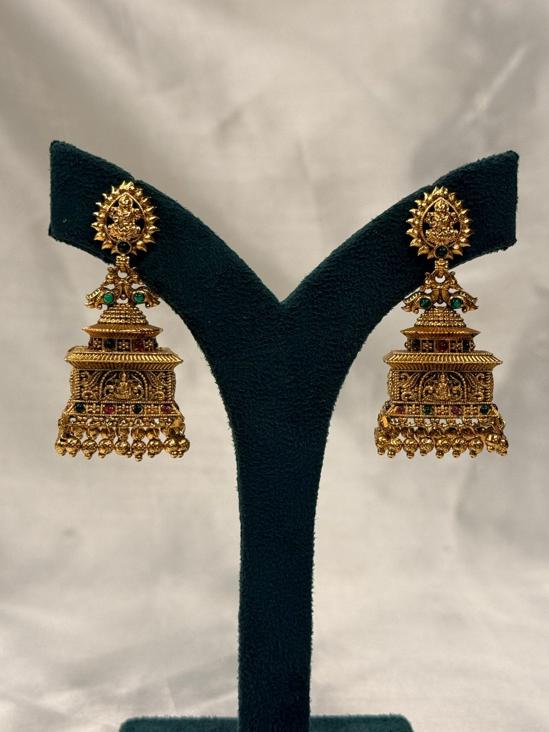 Traditional Gold Plated Temple Jhumka Earrings for Women,llb735