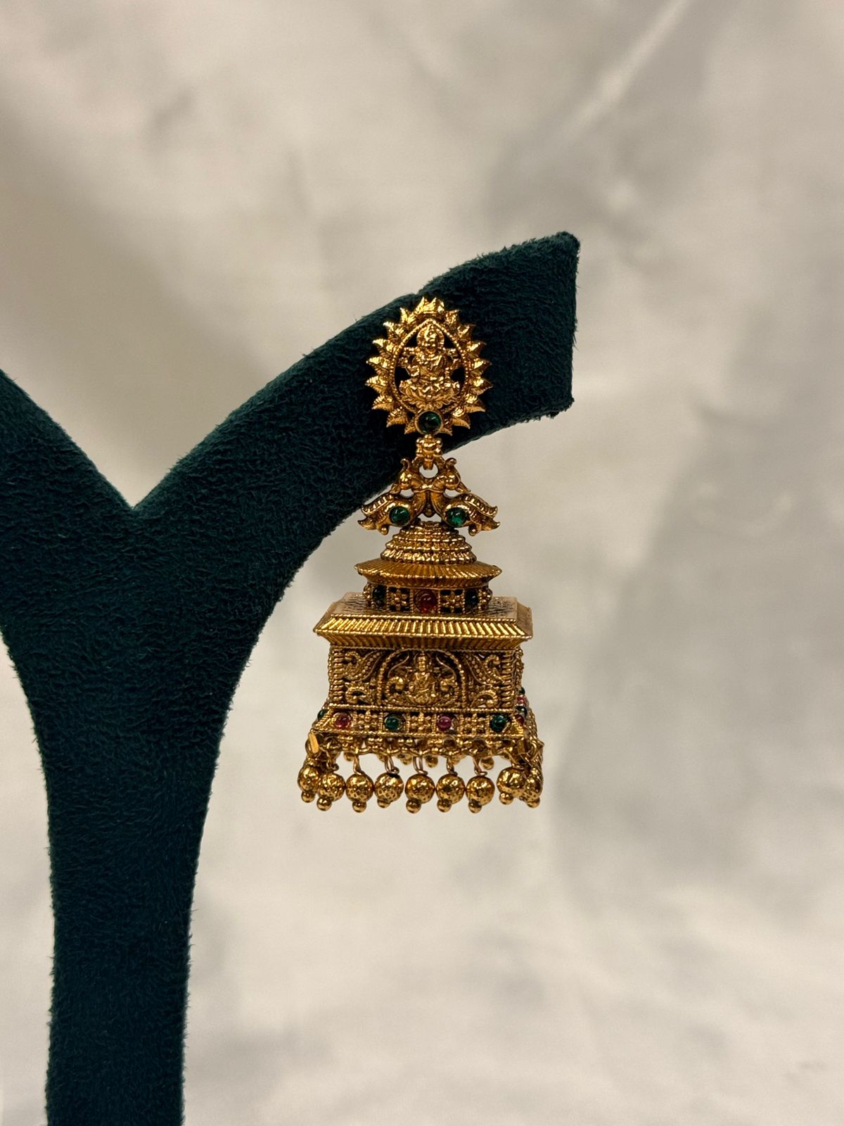Traditional Gold Plated Temple Jhumka Earrings for Women,llb735