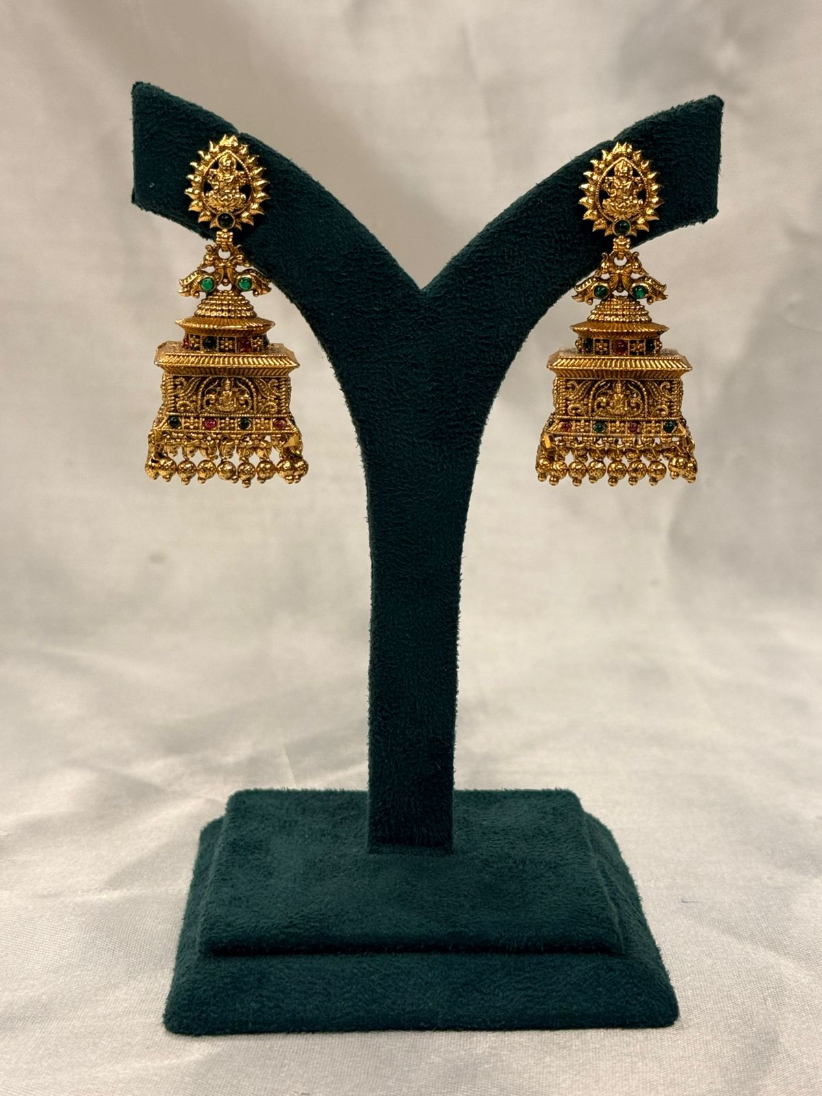 Traditional Gold Plated Temple Jhumka Earrings for Women,llb735