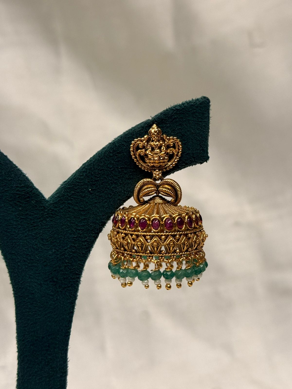 Antique Gold Lakshmi Temple Jhumka,llb757
