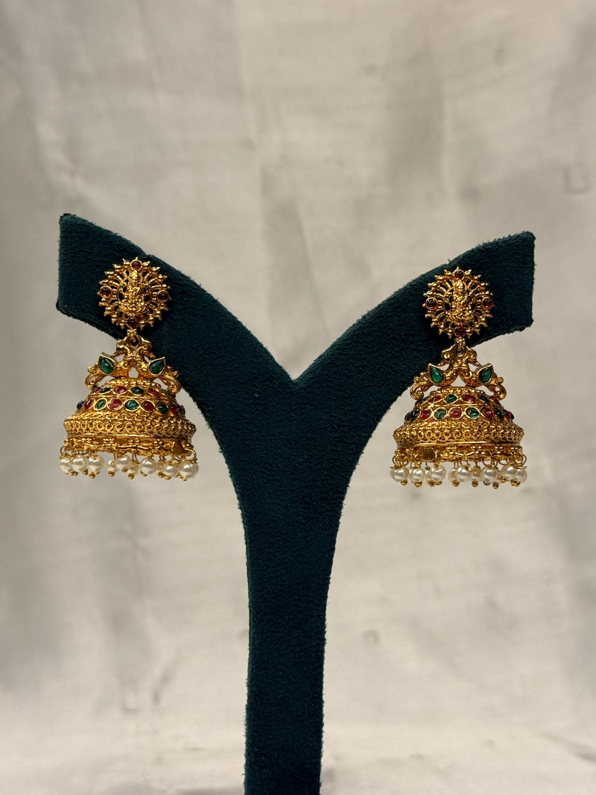 Traditional Antique Gold Temple Jhumka,llb758