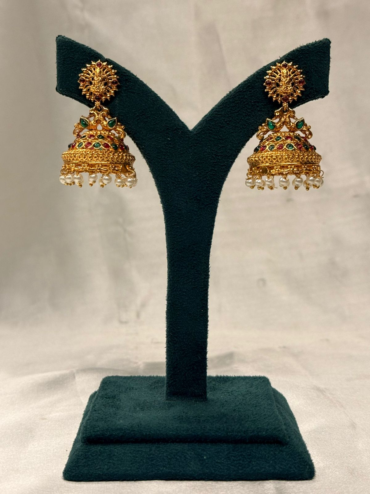 Traditional Antique Gold Temple Jhumka,llb758