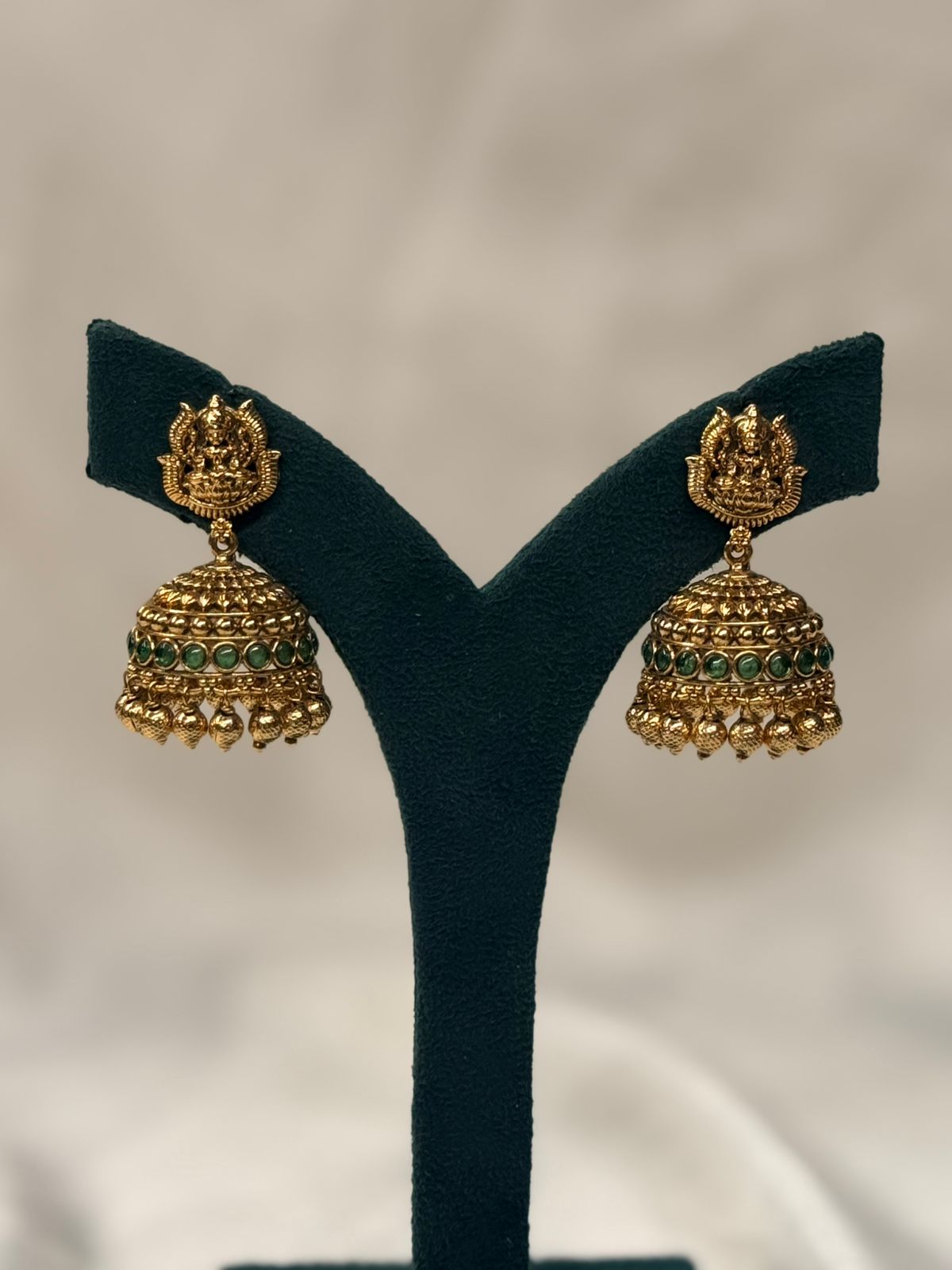 Antique Gold Lakshmi Temple Jhumka,llb760