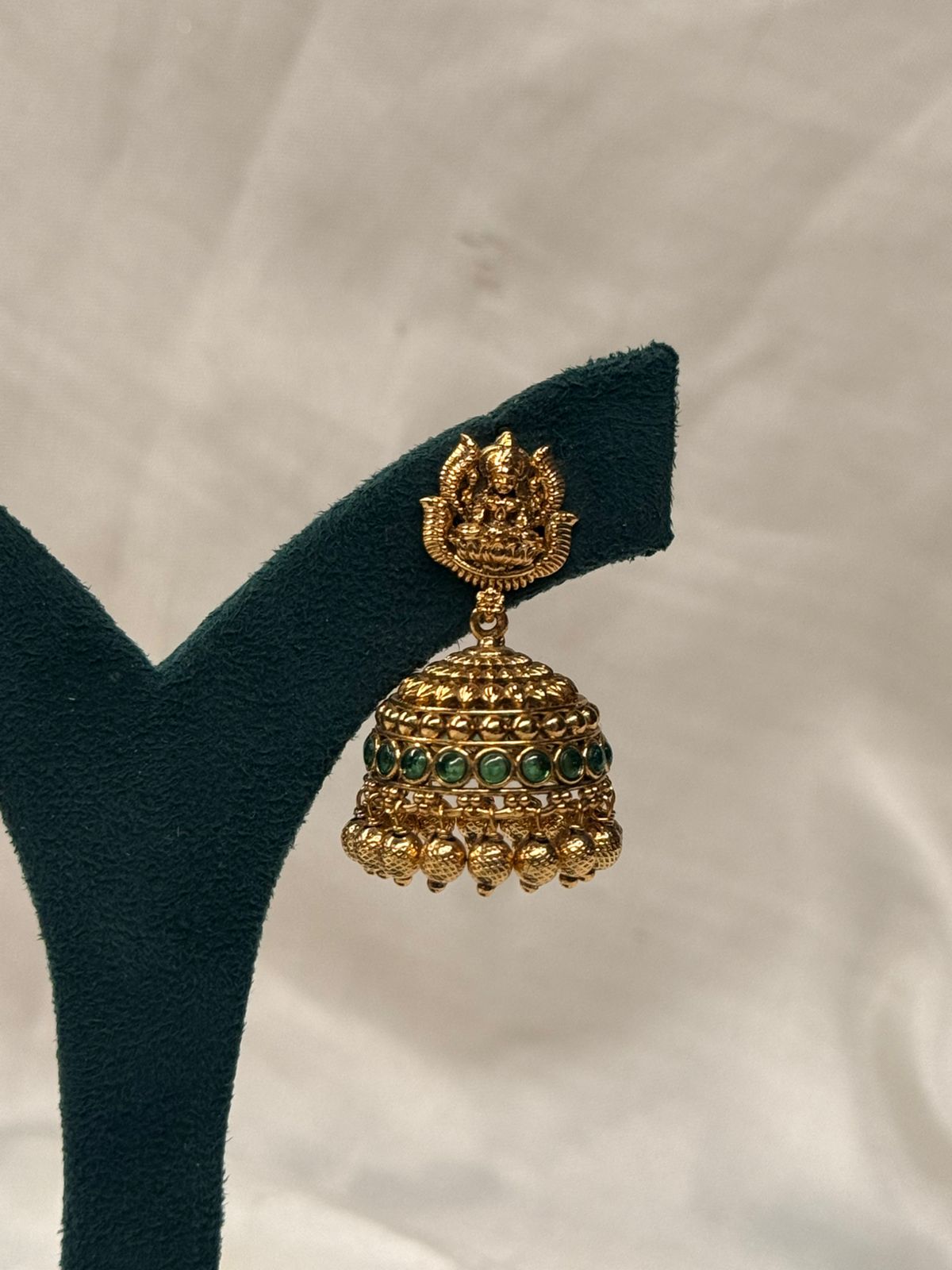 Antique Gold Lakshmi Temple Jhumka,llb760