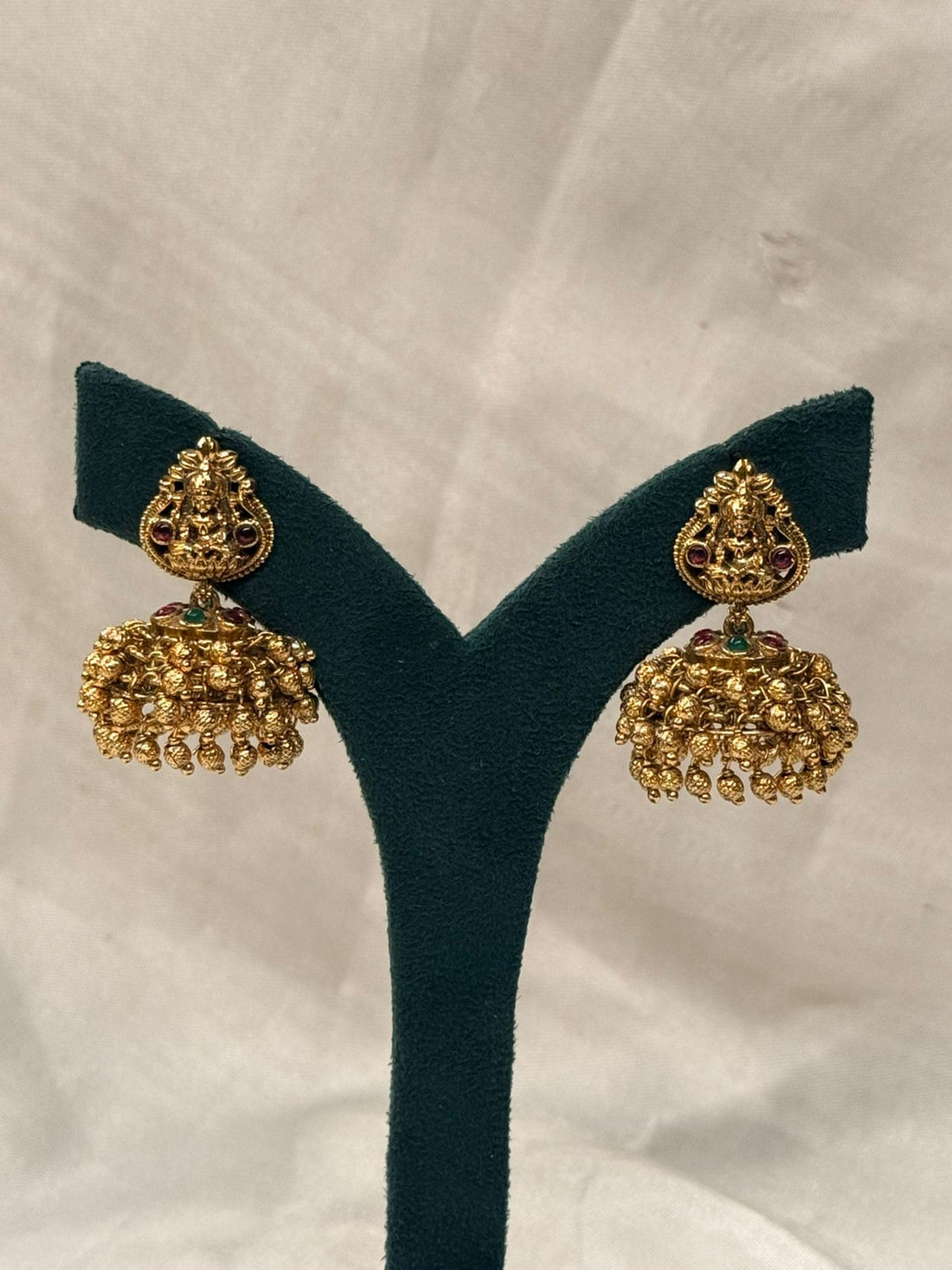 Antique Gold Lakshmi Temple Jhumka,llb759