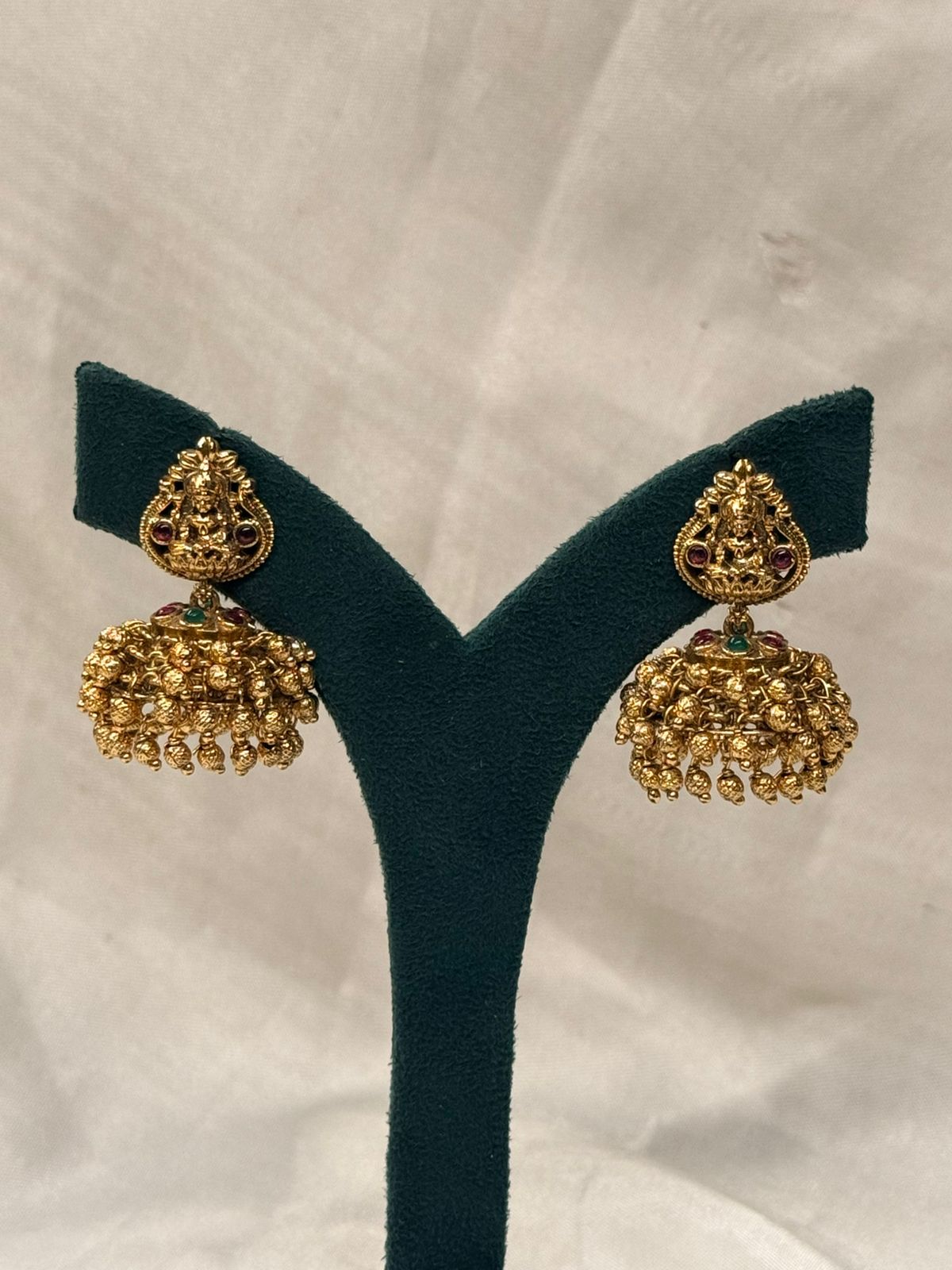 Antique Gold Lakshmi Temple Jhumka,llb759