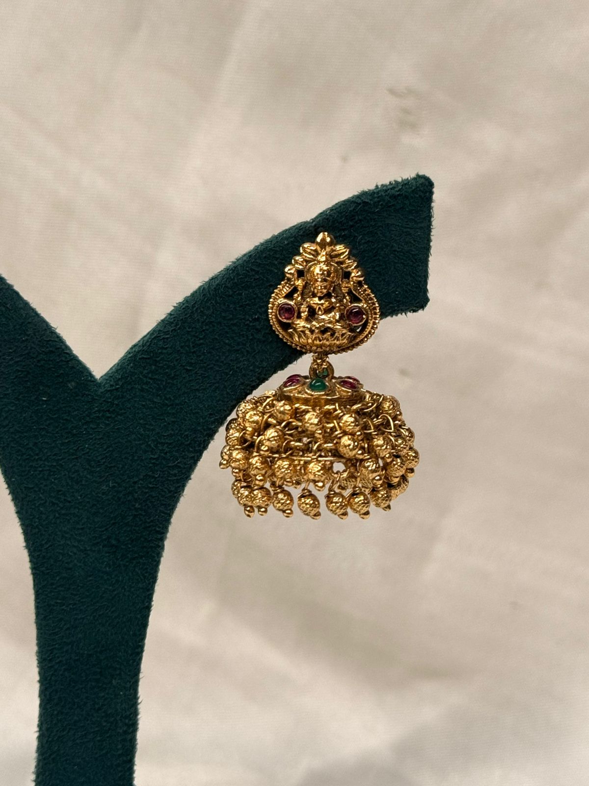 Antique Gold Lakshmi Temple Jhumka,llb759