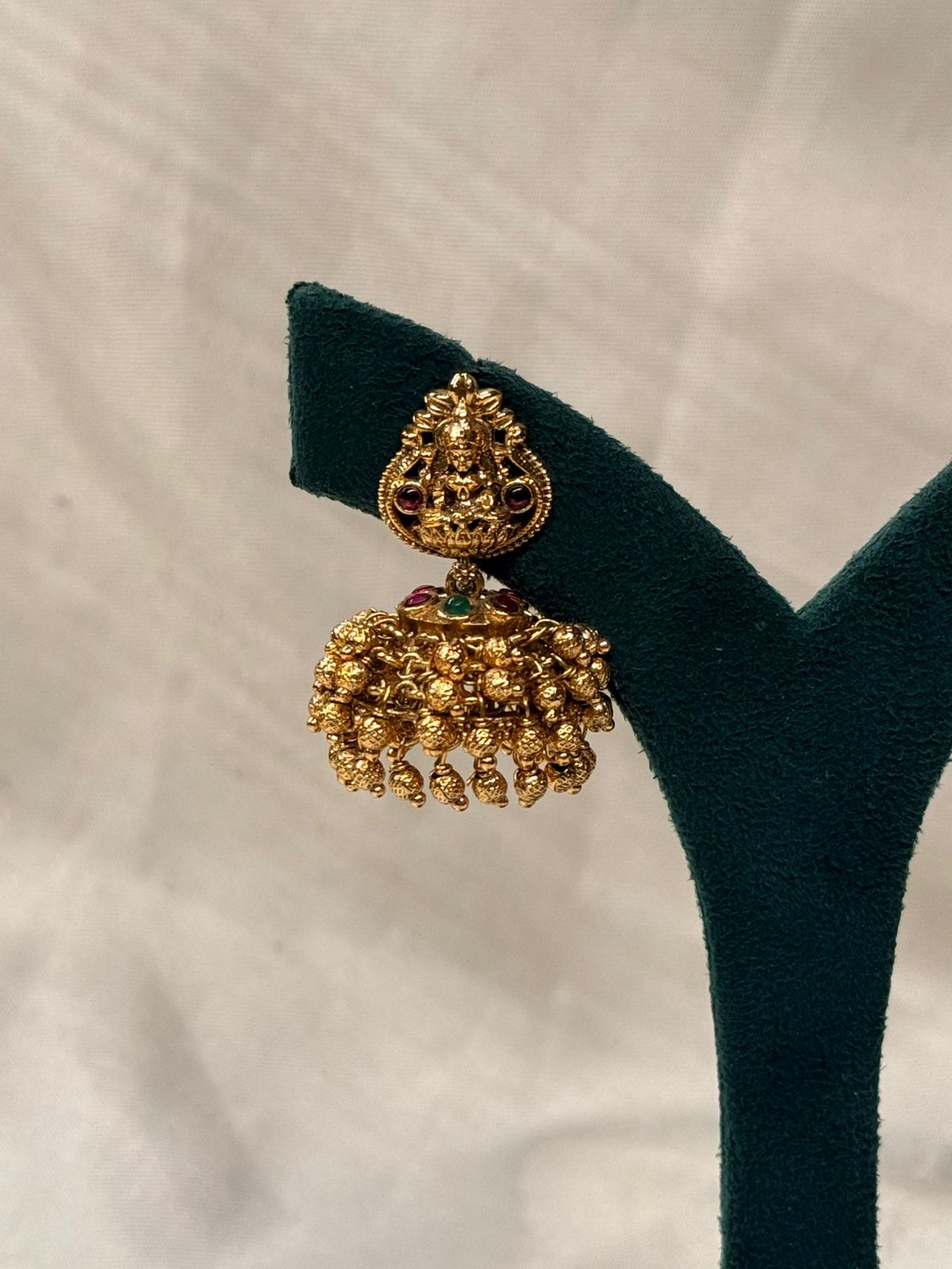 Antique Gold Lakshmi Temple Jhumka,llb759