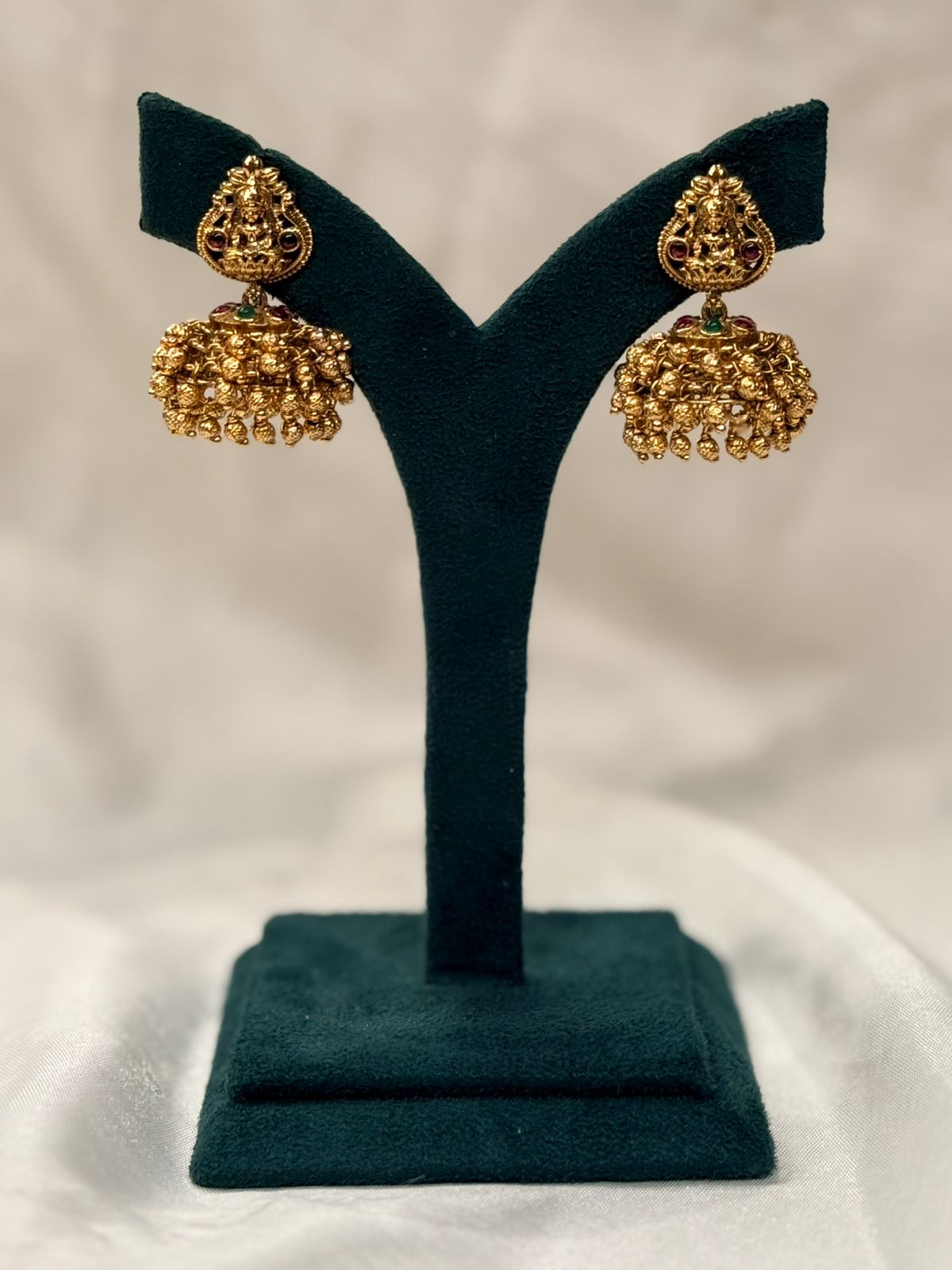 Antique Gold Lakshmi Temple Jhumka,llb759