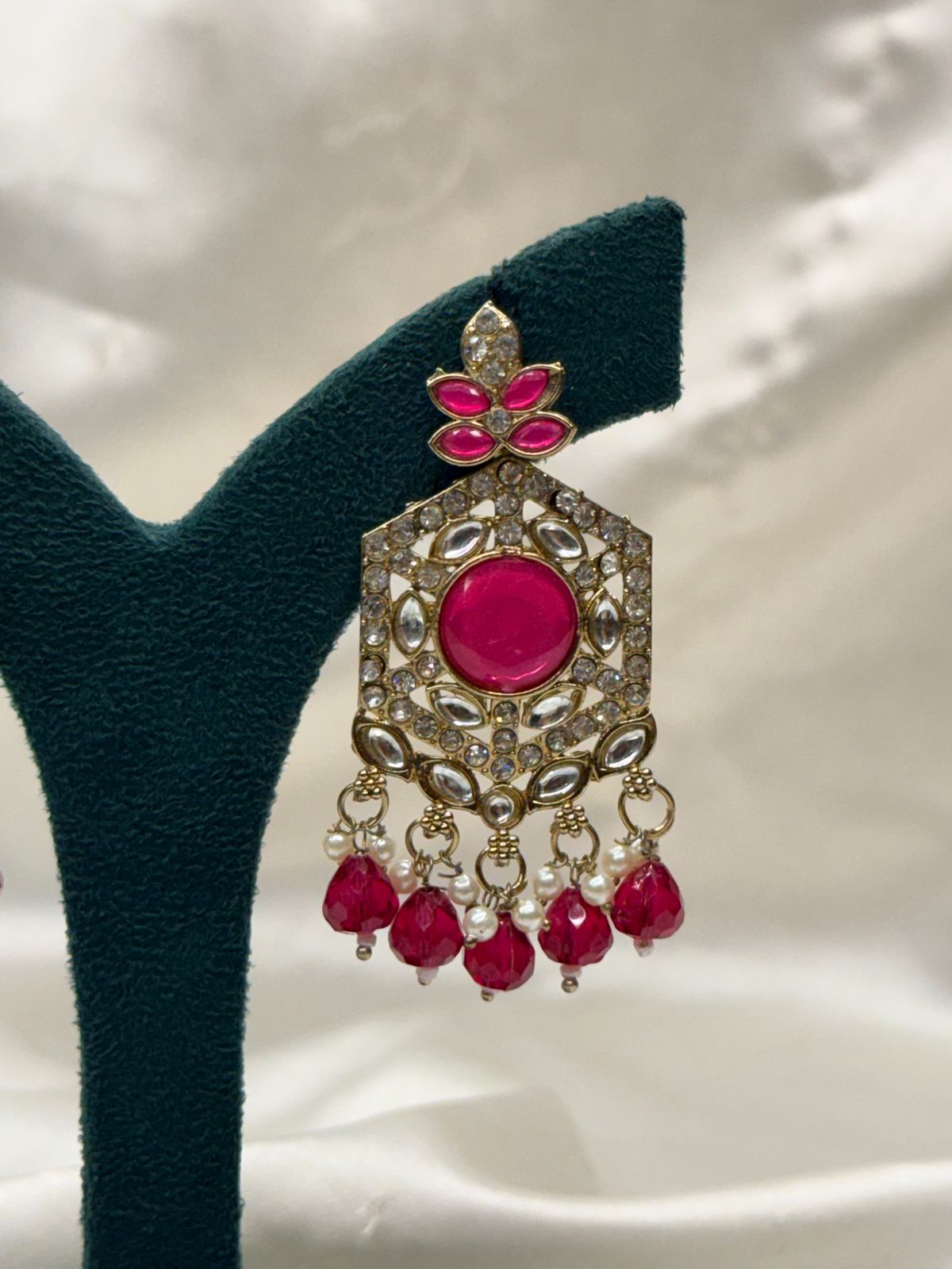 Royal Ruby & Kundan Statement Earrings,llb762