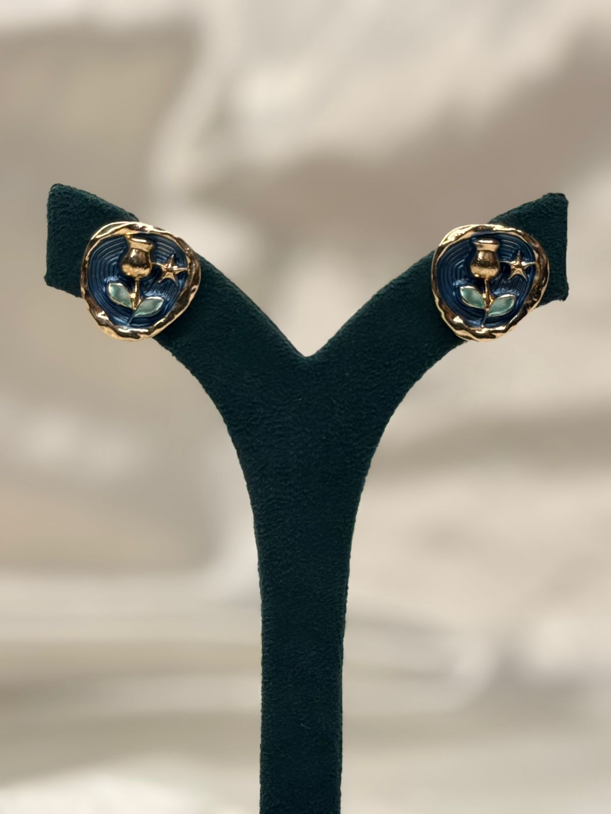 Ethereal Rose & Star Wax Seal Earrings,llb784