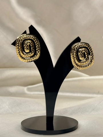 Trendy Gold Spiral Stud Earrings for Women,llb795