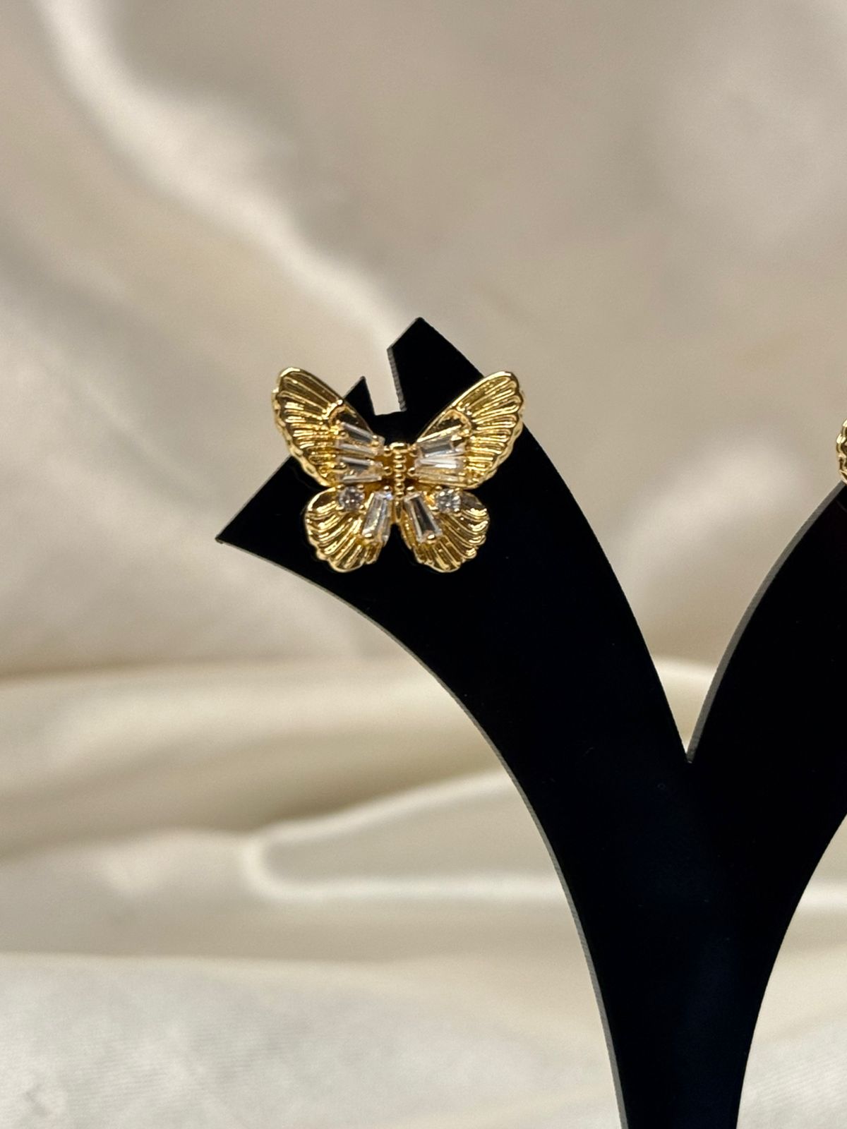Gold Butterfly Stud Earring,llb800