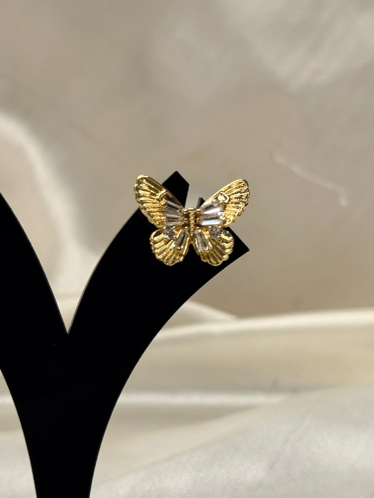 Gold Butterfly Stud Earring,llb800