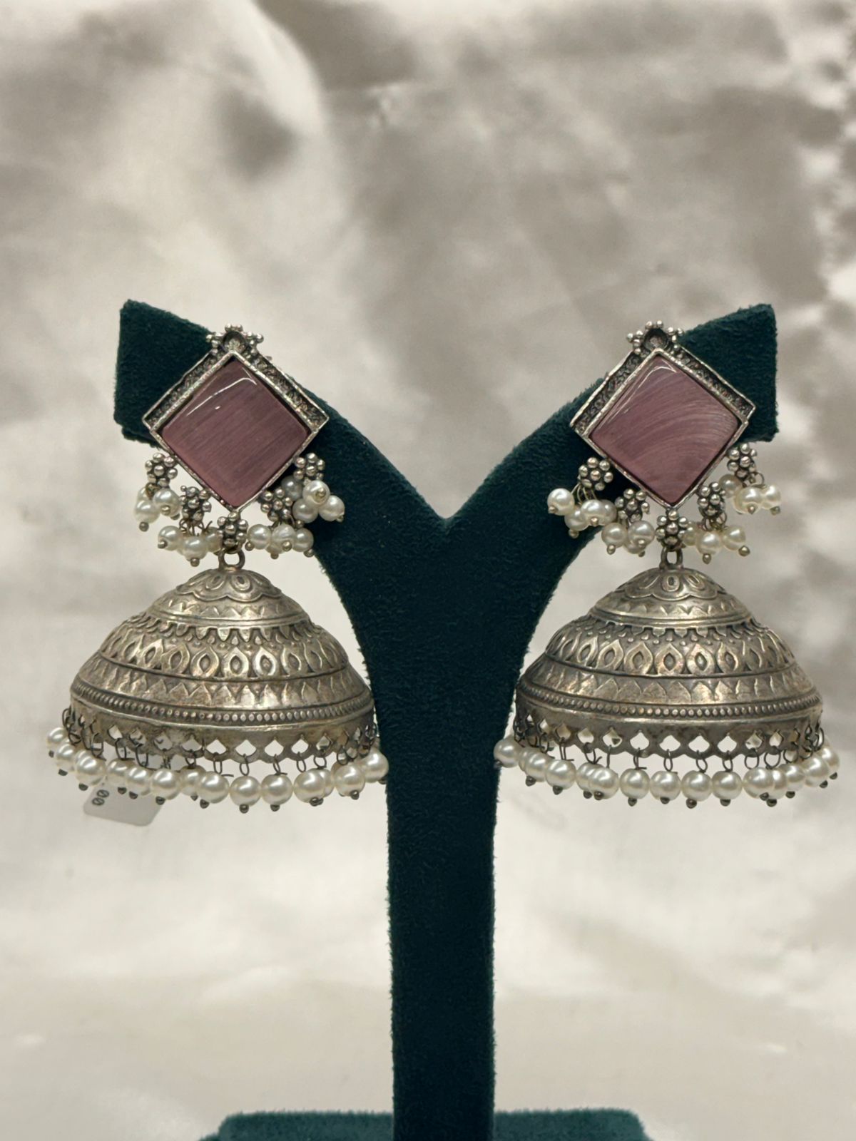 Antique Silver Jhumka Earrings,llb811
