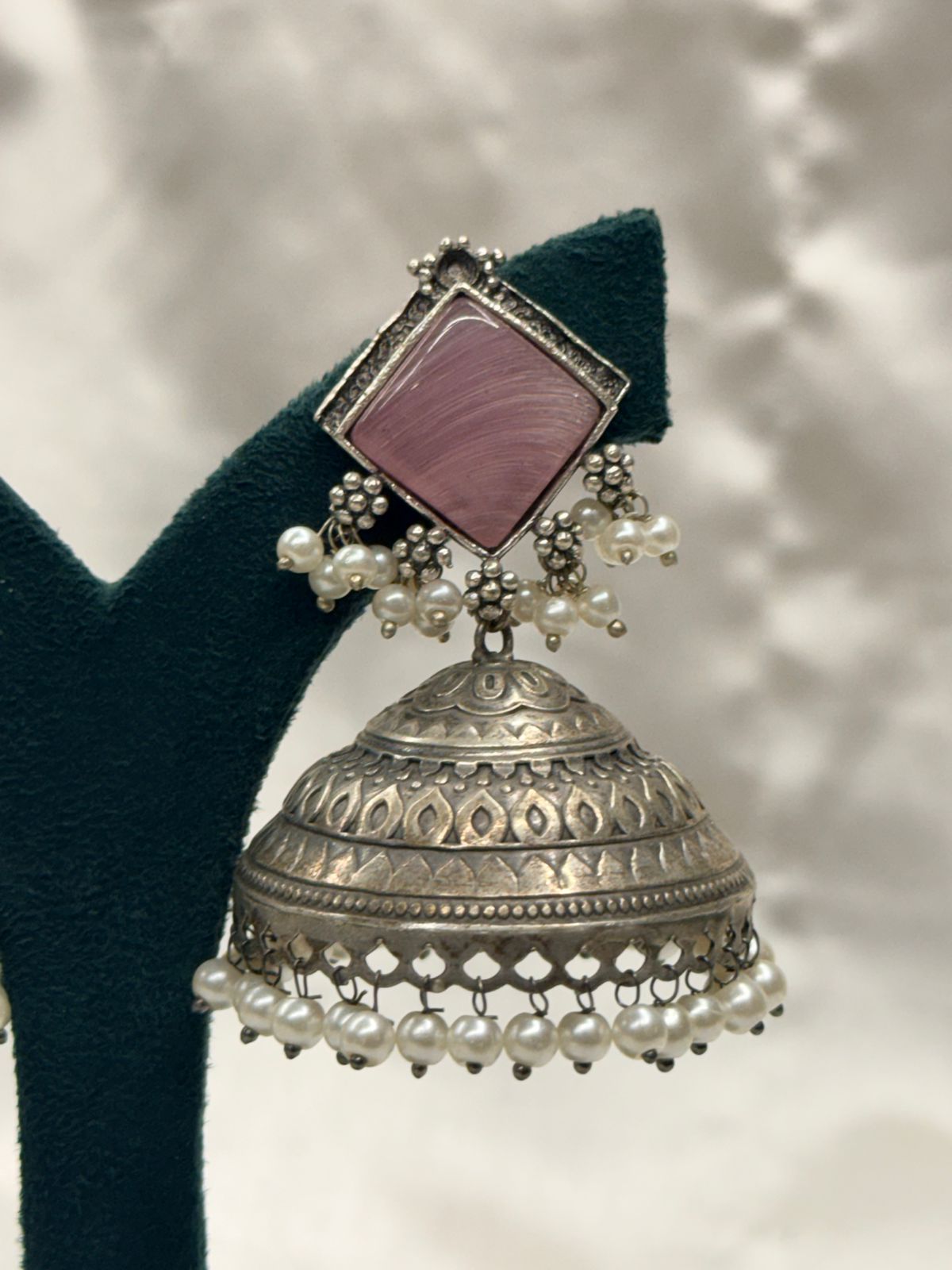 Antique Silver Jhumka Earrings,llb811