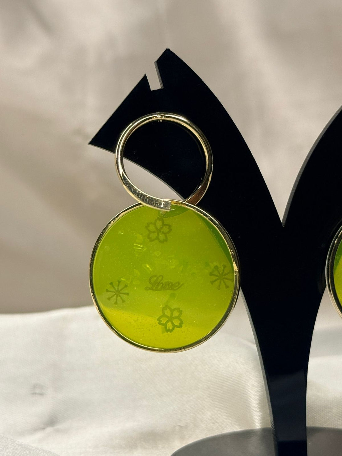 Stylish Green Round Drop Earrings for Women,llb814