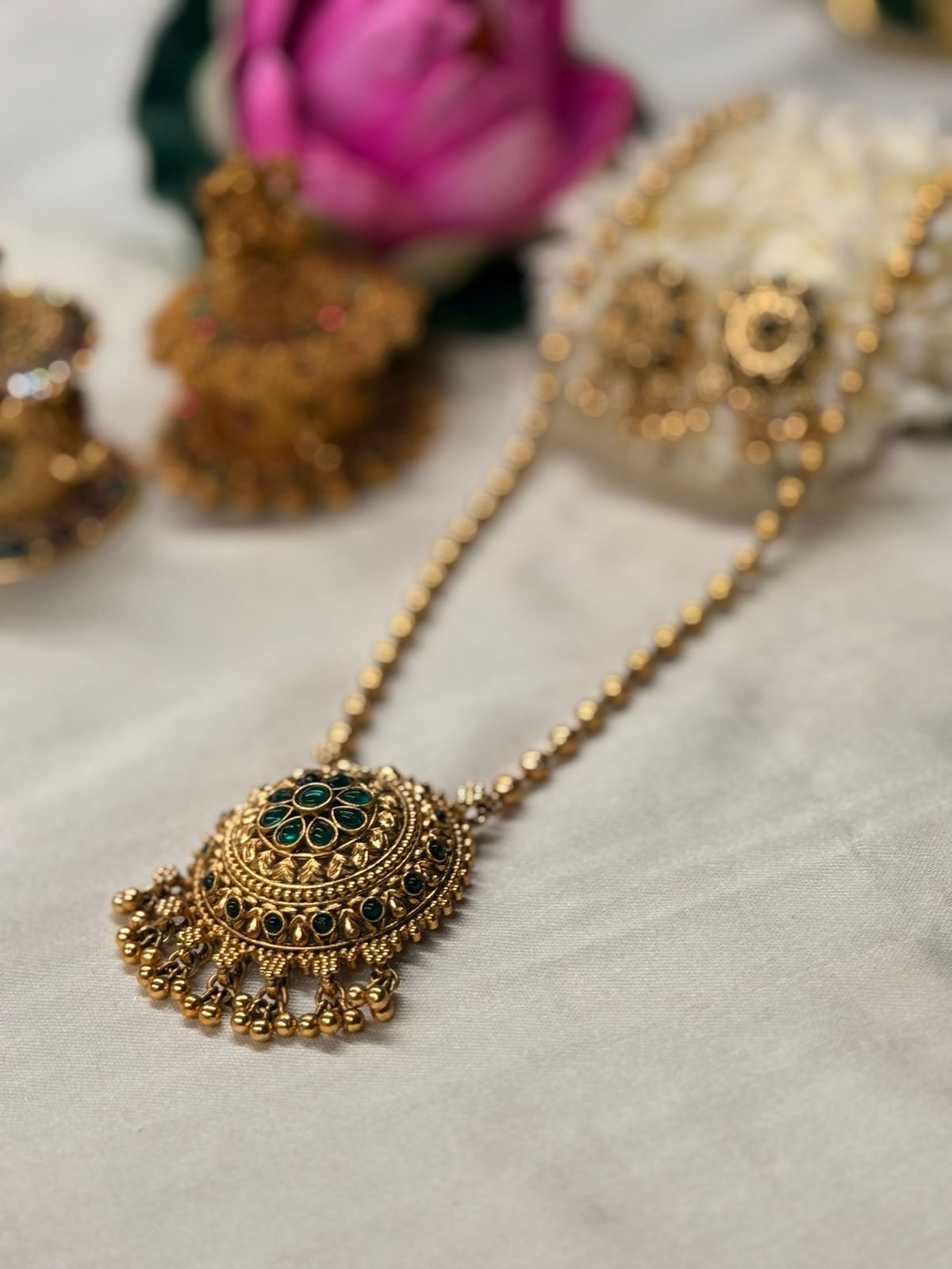 Antique Gold Temple Jewelry Set,llb828