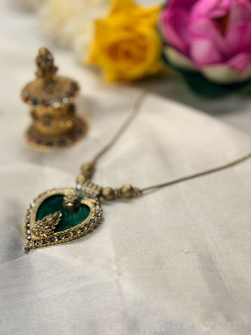 Heart Lakshmi Temple Necklace,llb832